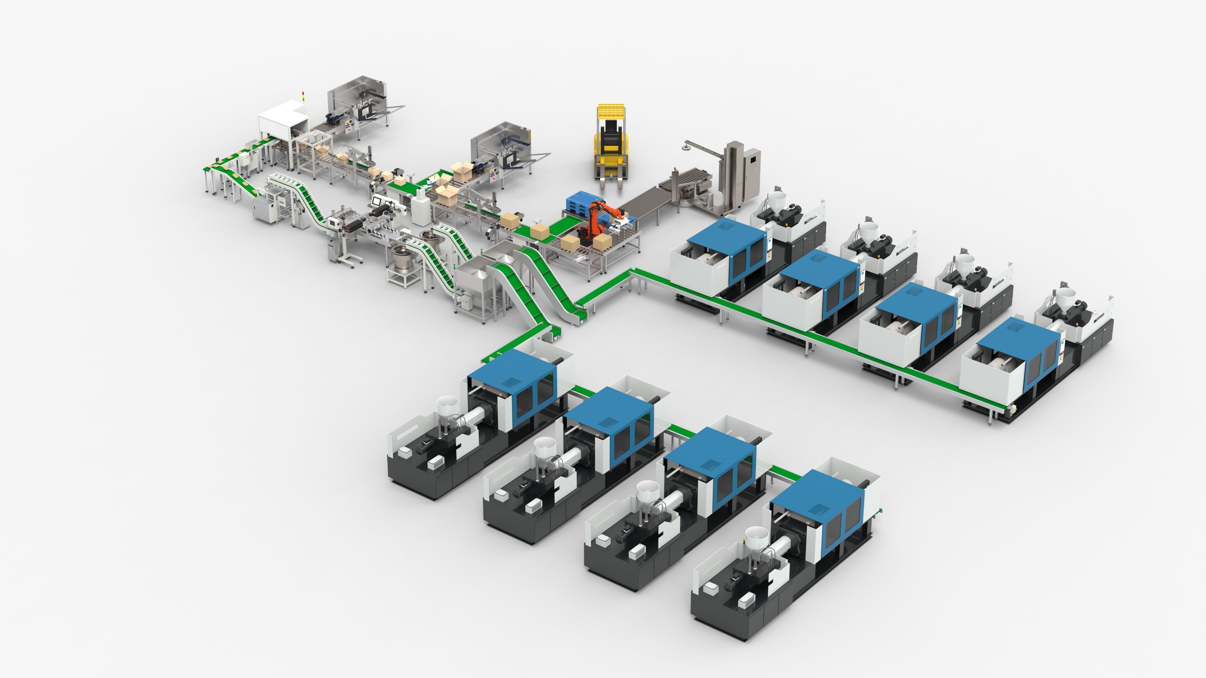 Automatic Plastic Parts Production Line 3D model_2
