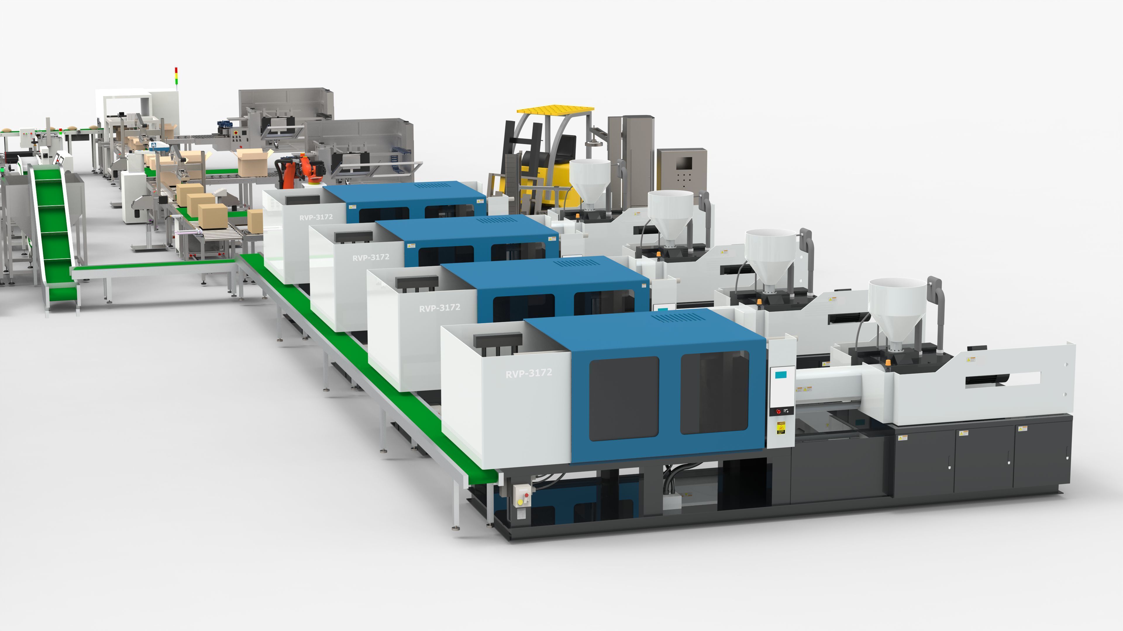 Automatic Plastic Parts Production Line 3D model_6
