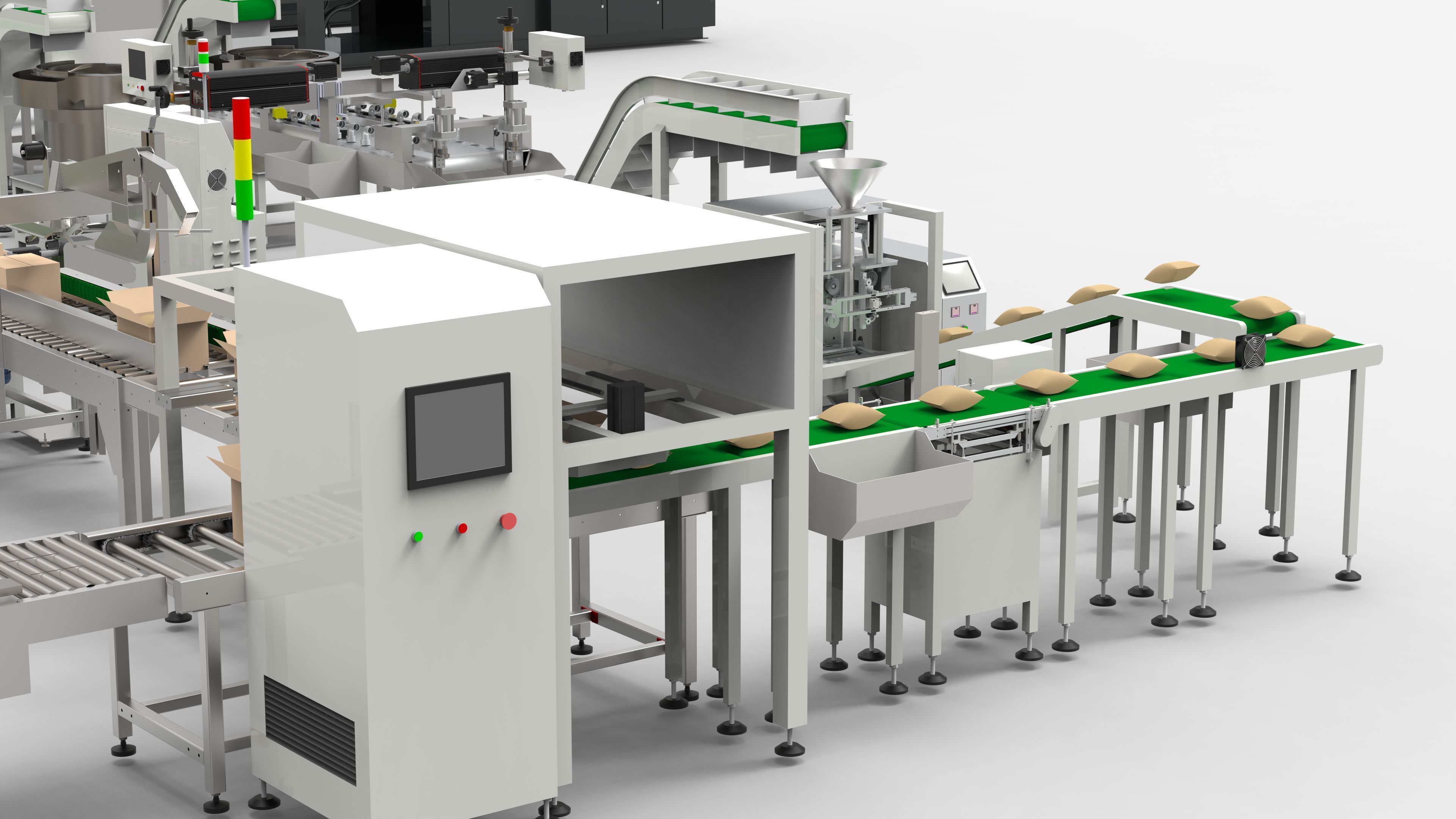 Automatic Plastic Parts Production Line 3D model_11