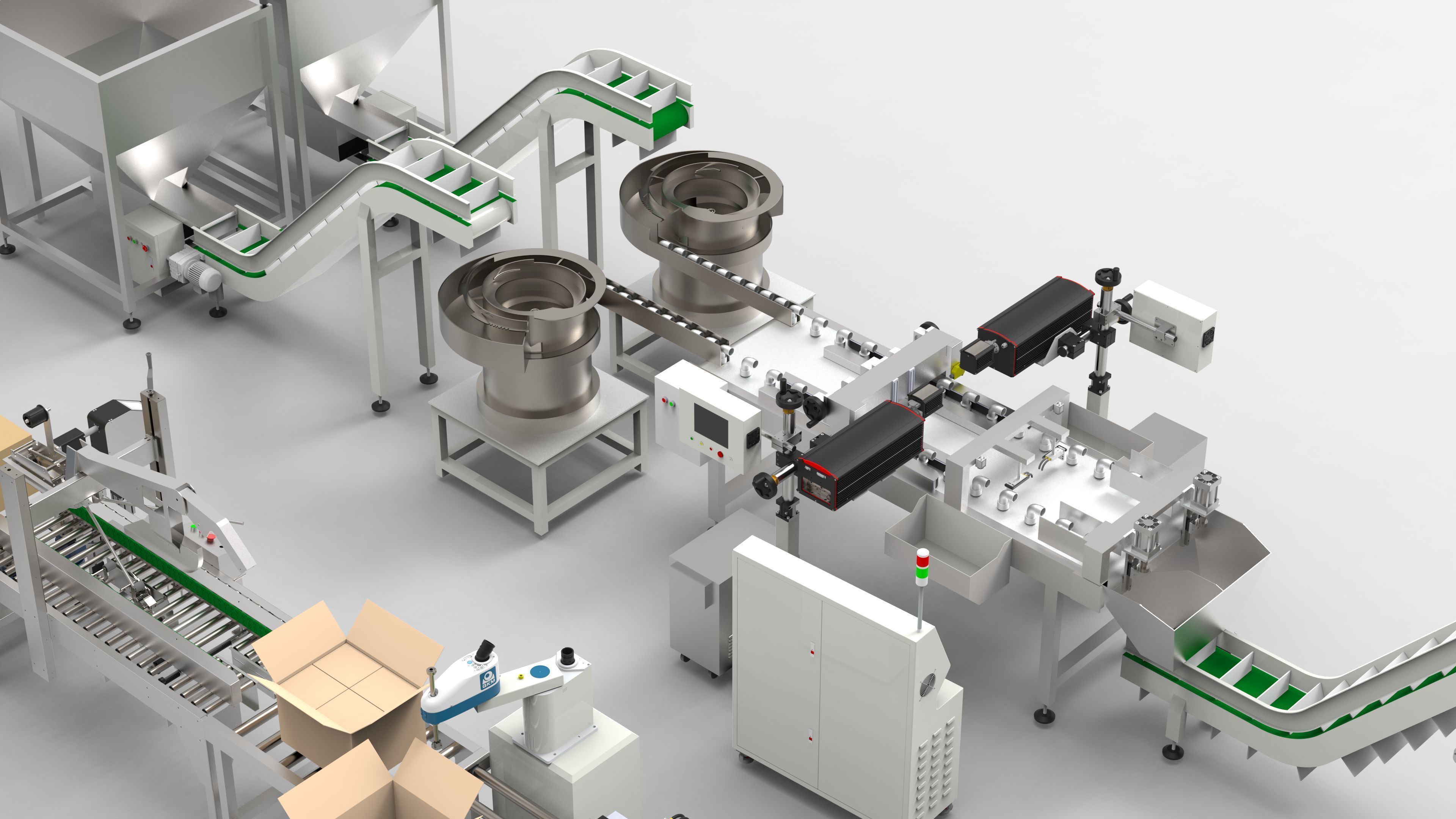 Automatic Plastic Parts Production Line 3D model_9
