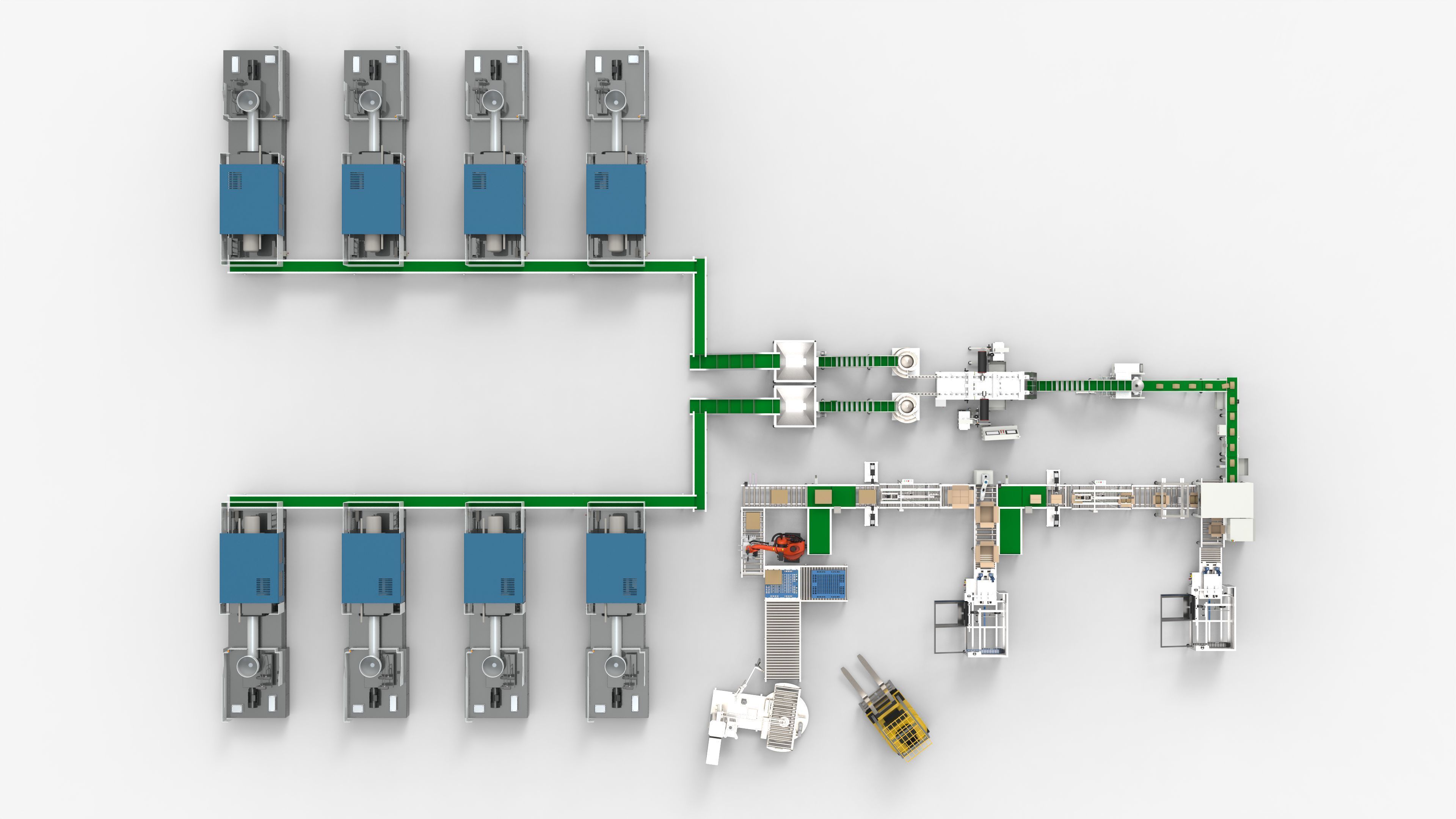 Automatic Plastic Parts Production Line 3D model_5