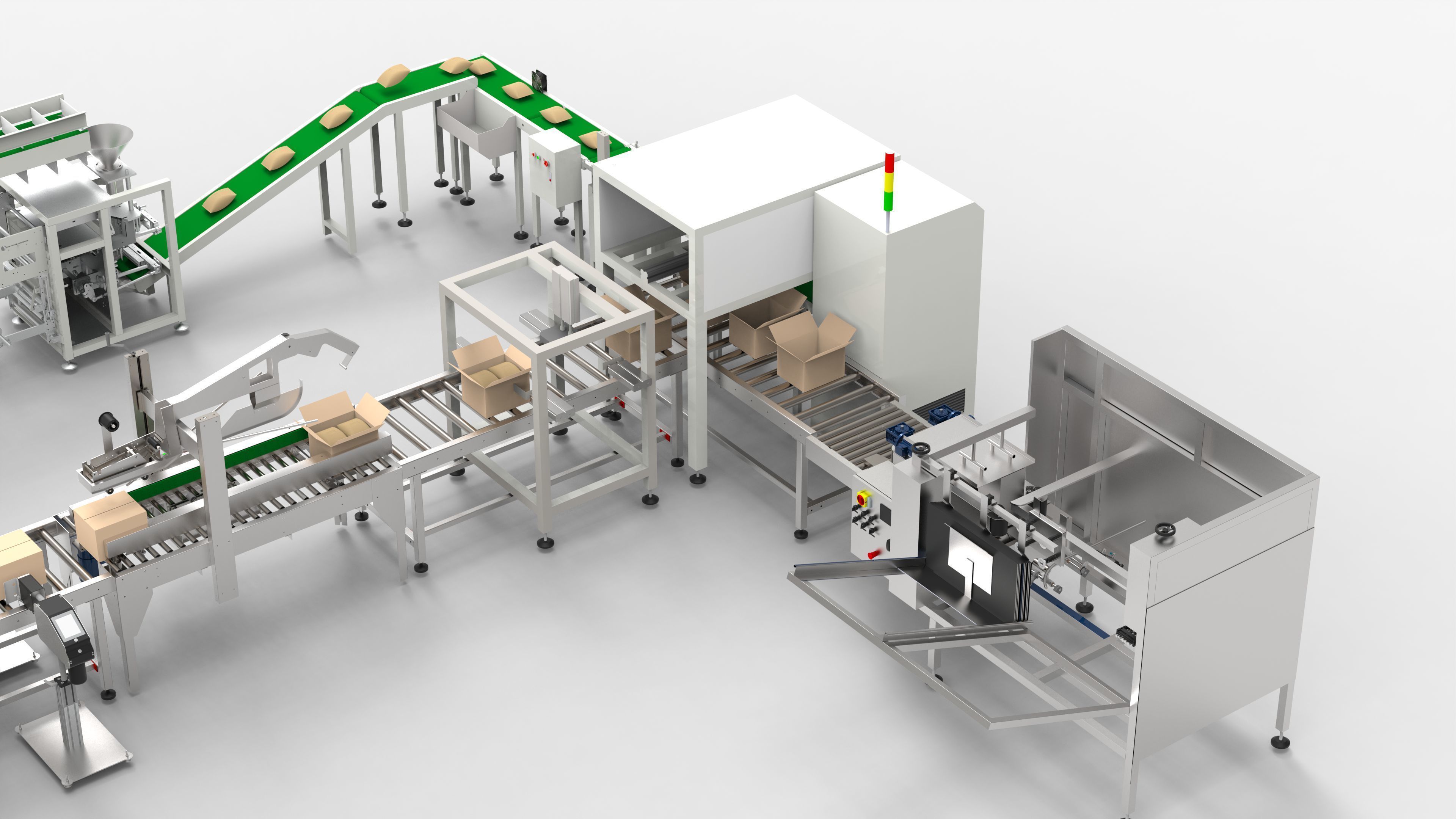 Automatic Plastic Parts Production Line 3D model_12