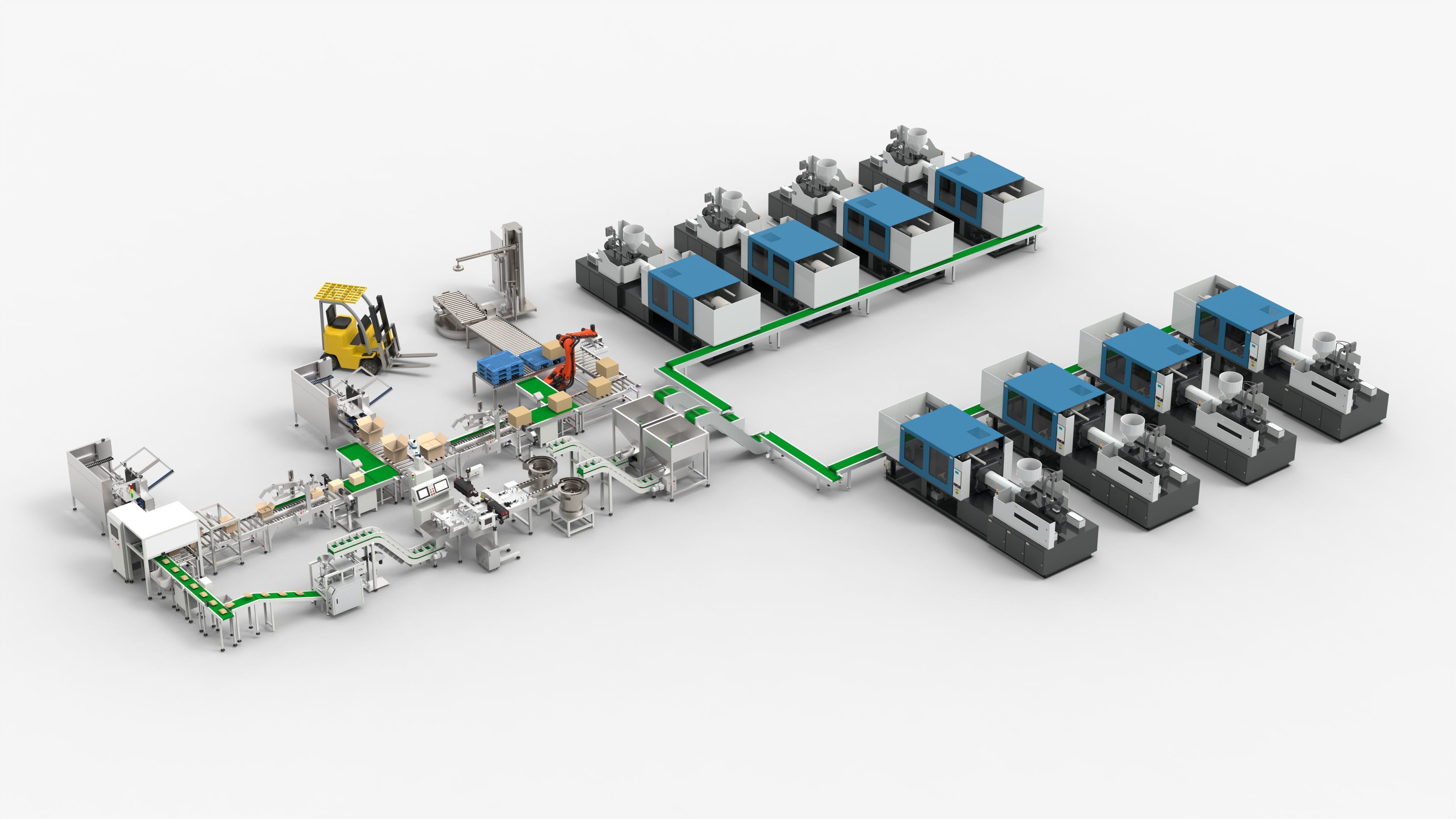 Automatic Plastic Parts Production Line 3D model_1