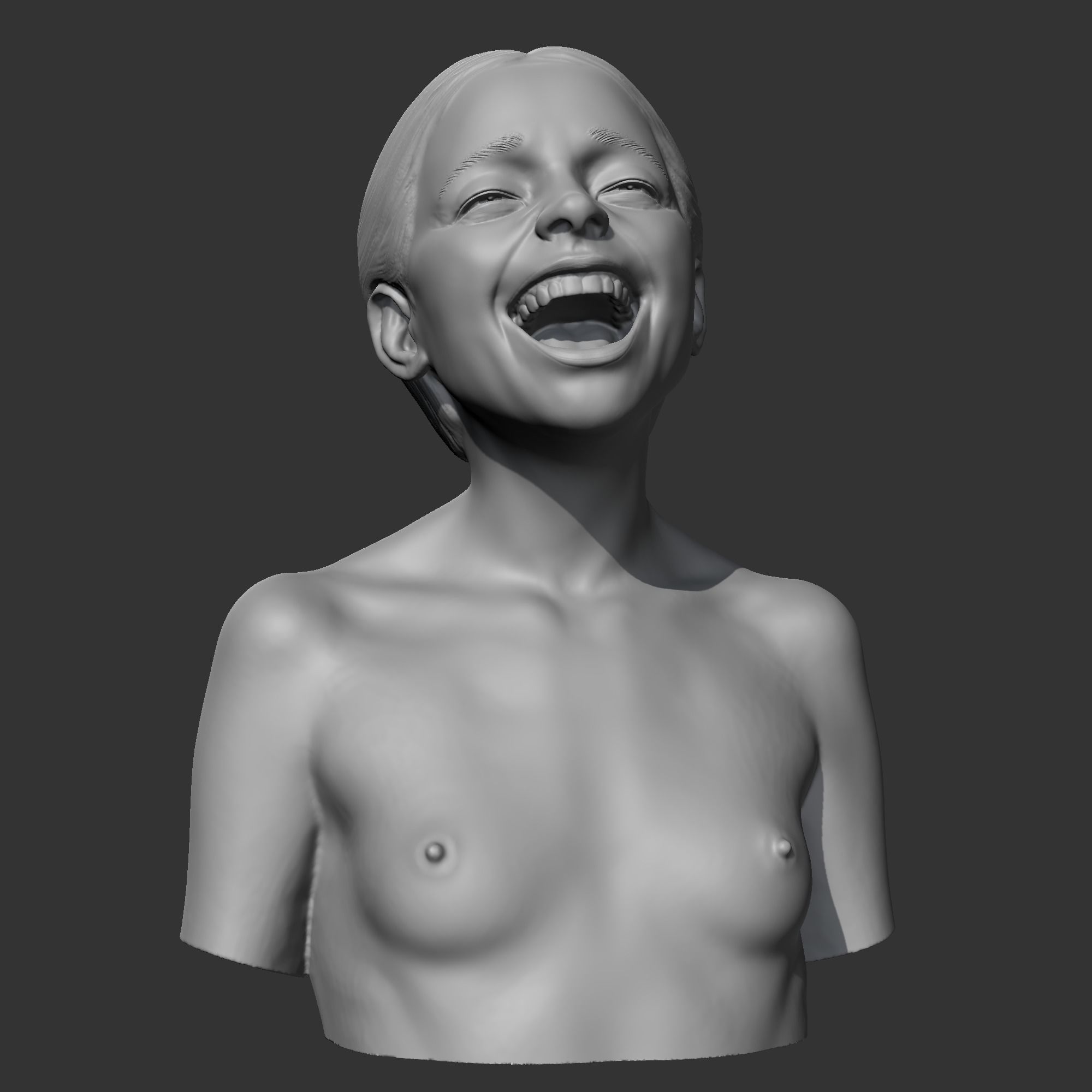 CH girl bust A 3D print model 3D print model_2