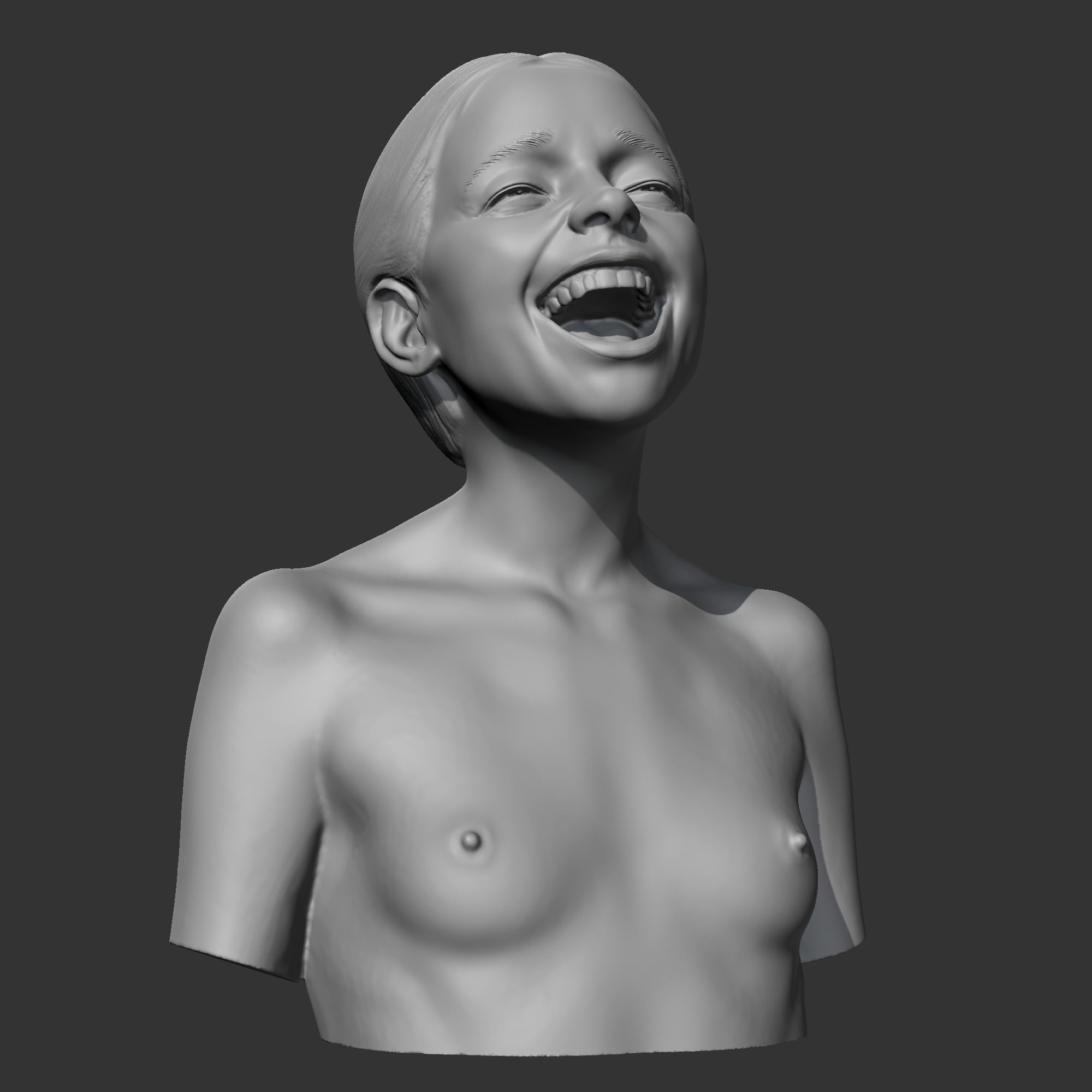 CH girl bust A 3D print model 3D print model_9