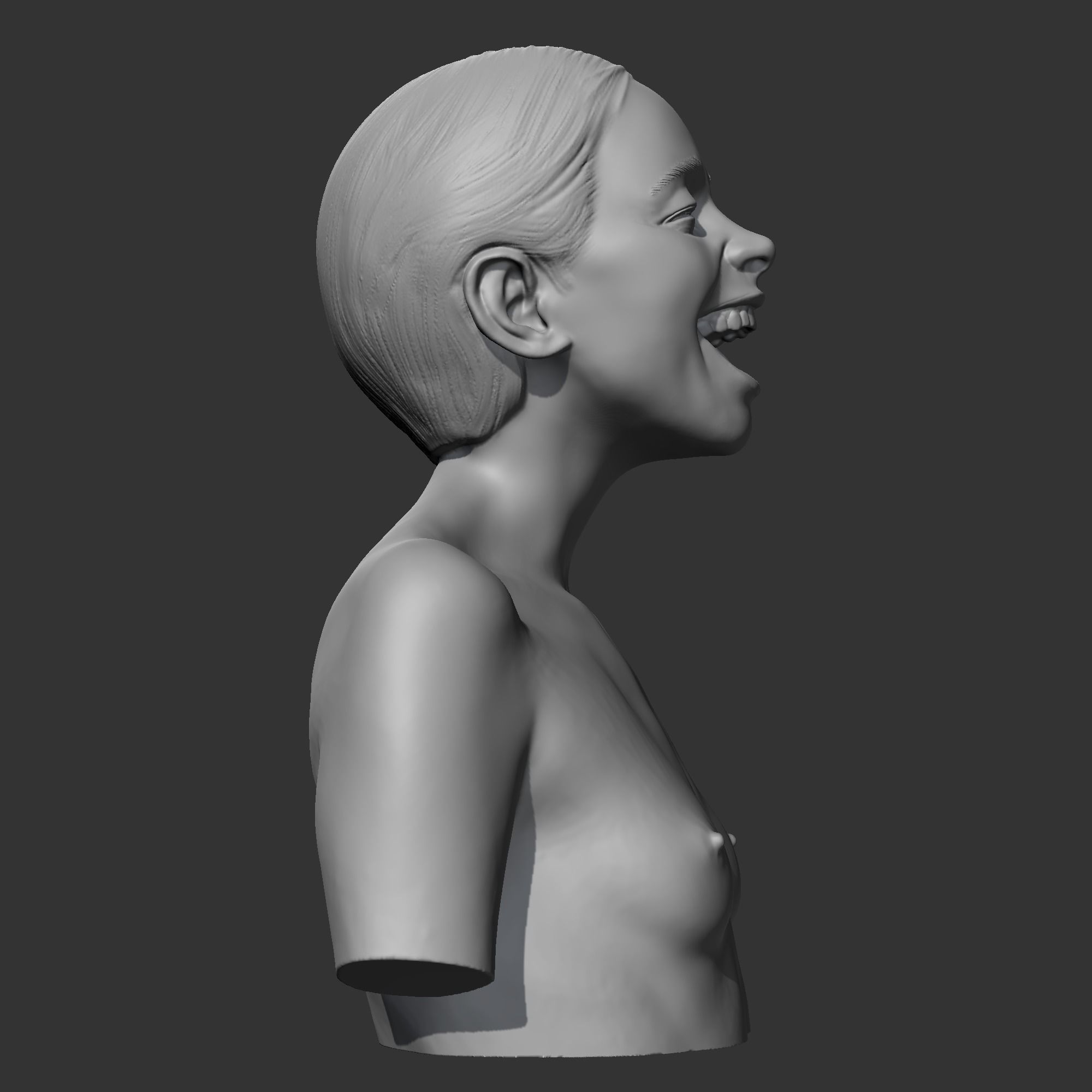 CH girl bust A 3D print model 3D print model_7