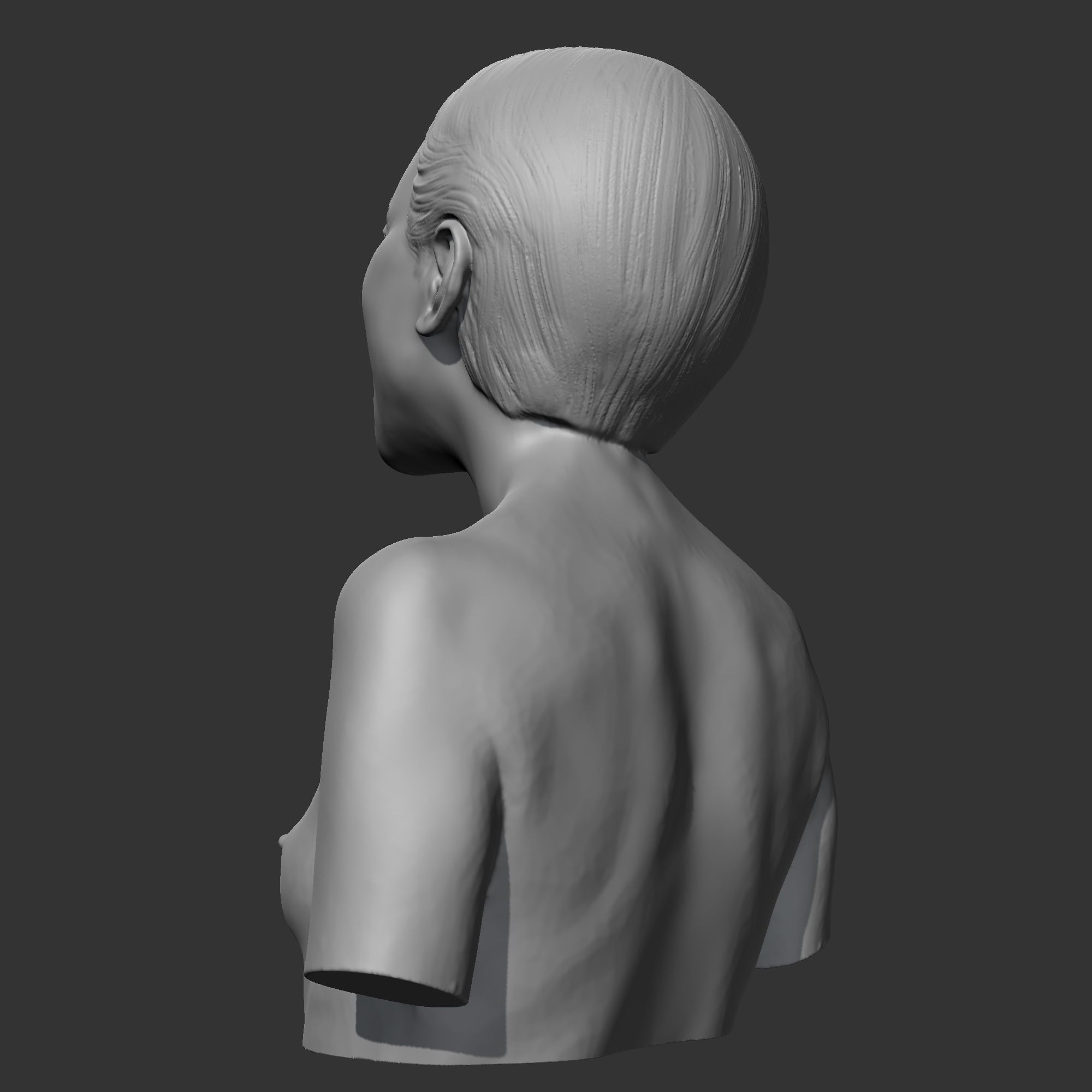 CH girl bust A 3D print model 3D print model_6