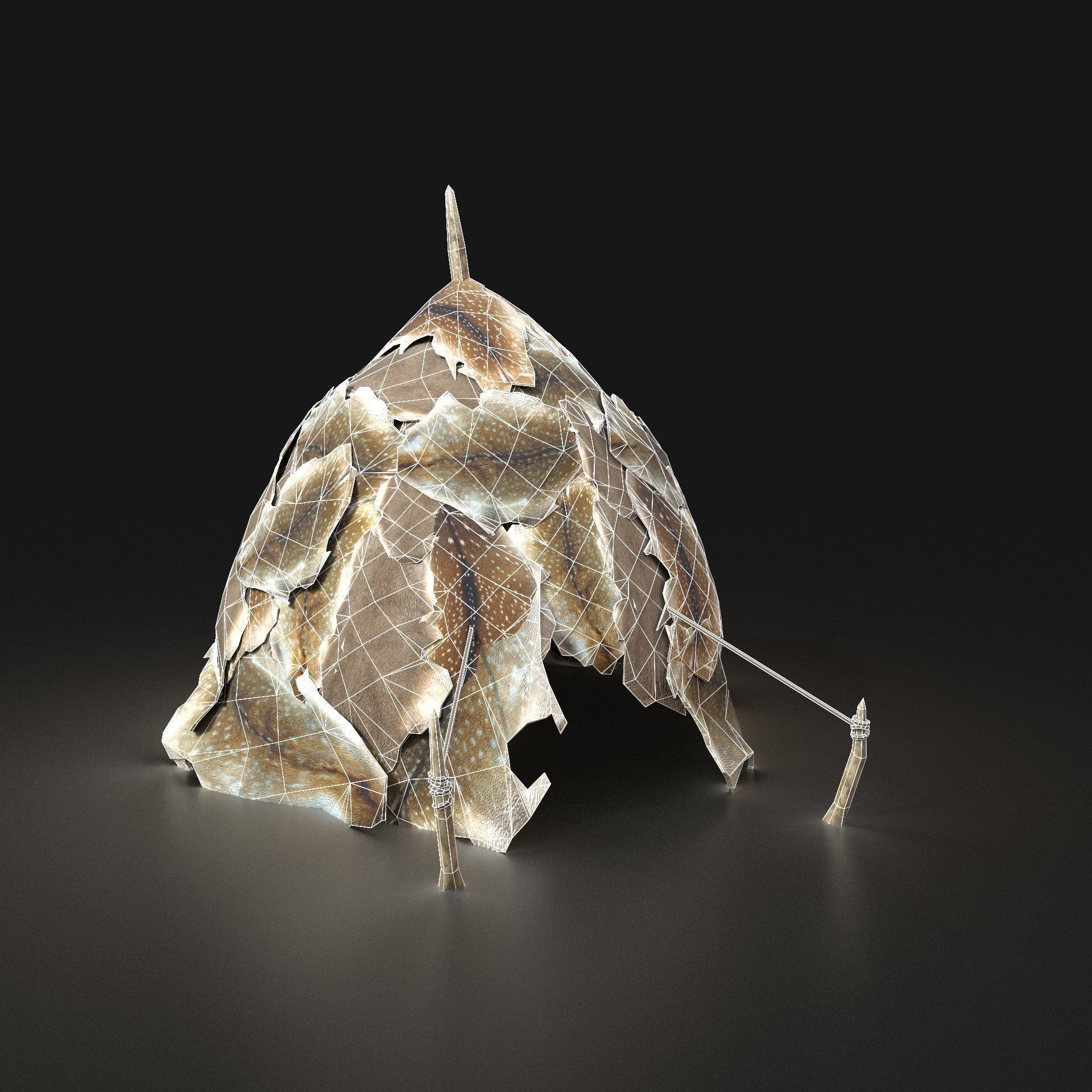 Orc Camp Primal Men Hunter Ancient Huts Builder Pack AAA NEXTGEN Low-poly 3D model_100