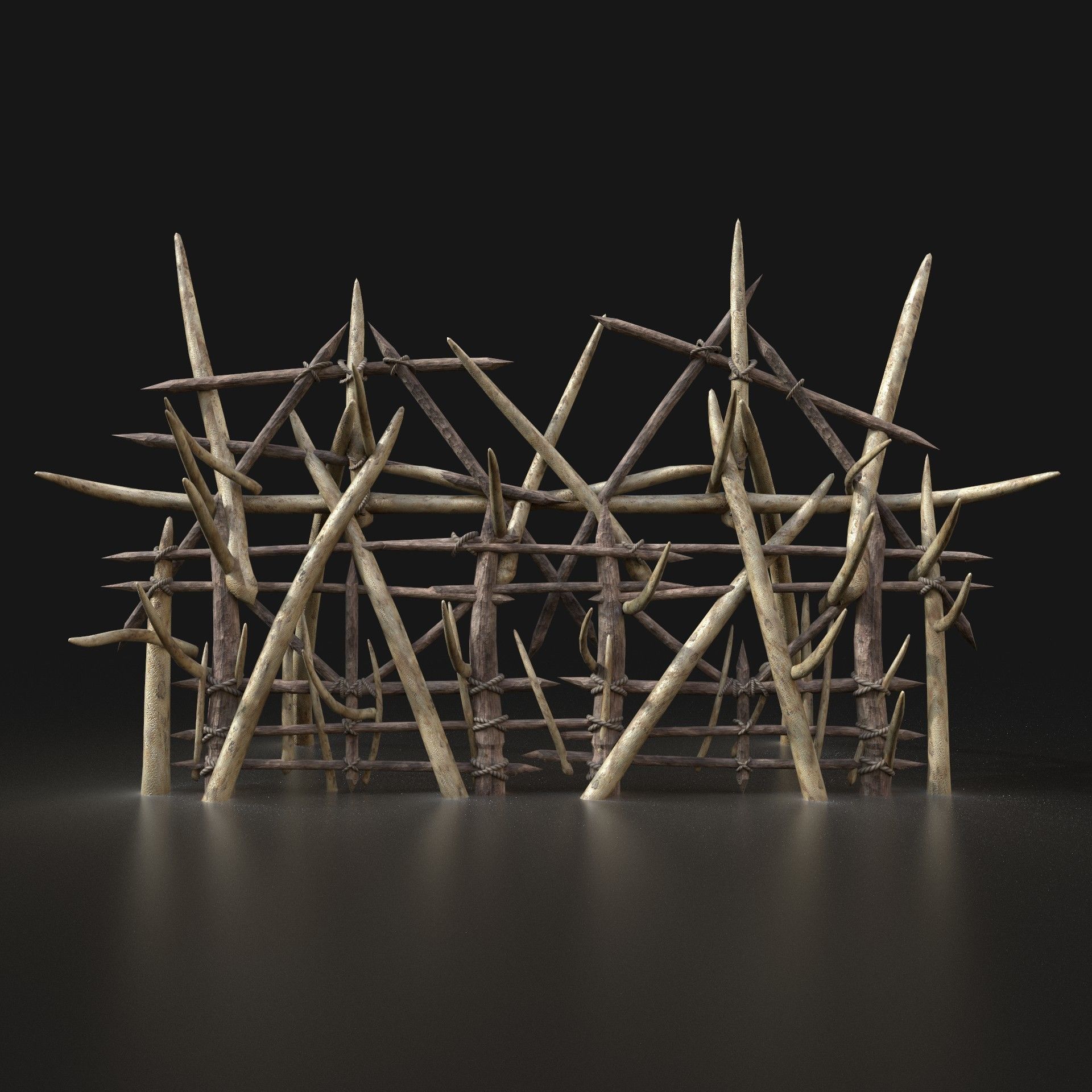 Orc Camp Primal Men Hunter Ancient Huts Builder Pack AAA NEXTGEN Low-poly 3D model_106