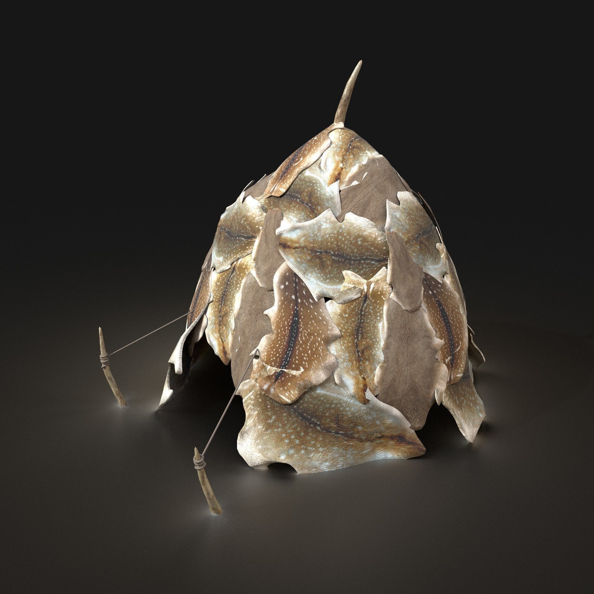 Orc Camp Primal Men Hunter Ancient Huts Builder Pack AAA NEXTGEN Low-poly 3D model_98