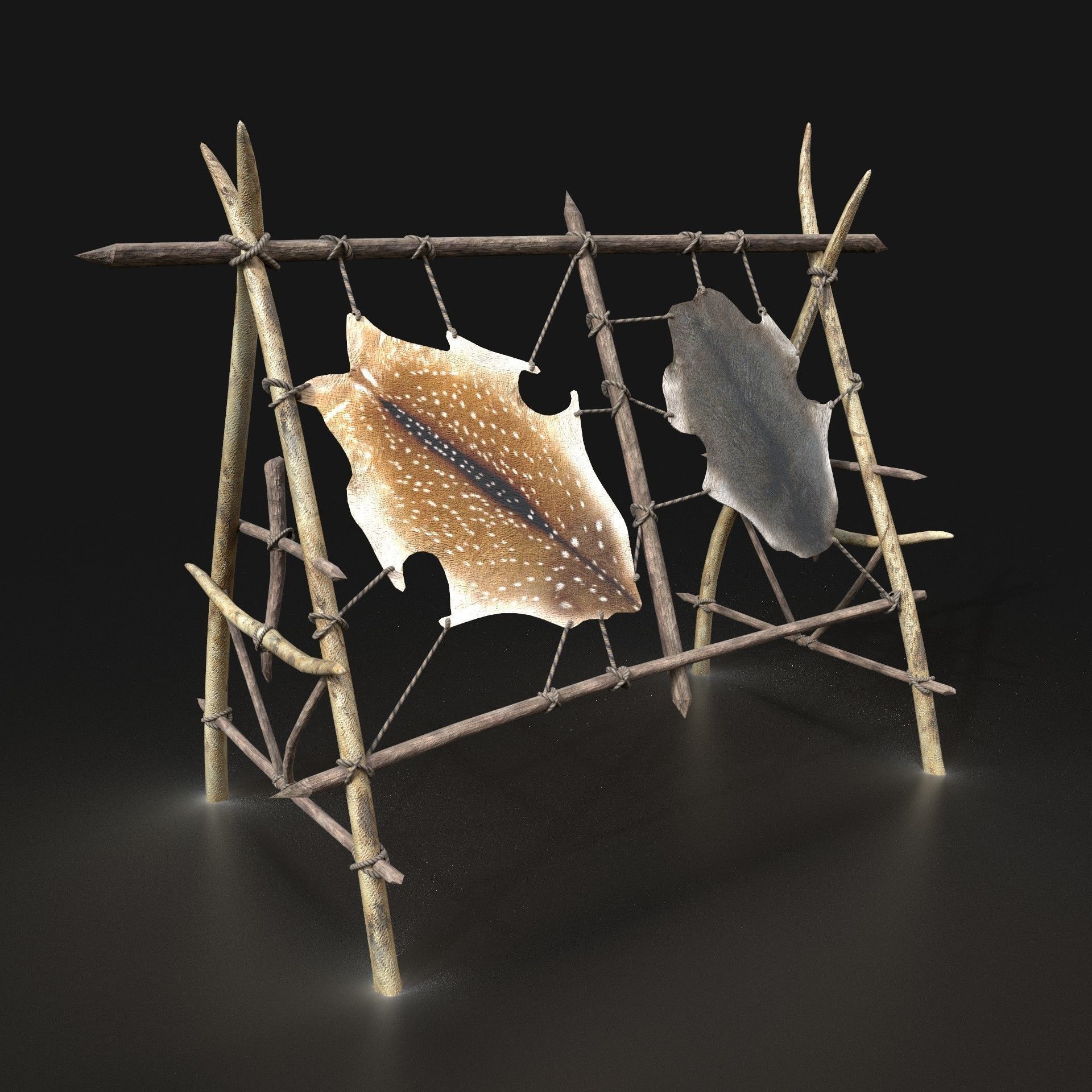 Orc Camp Primal Men Hunter Ancient Huts Builder Pack AAA NEXTGEN Low-poly 3D model_60