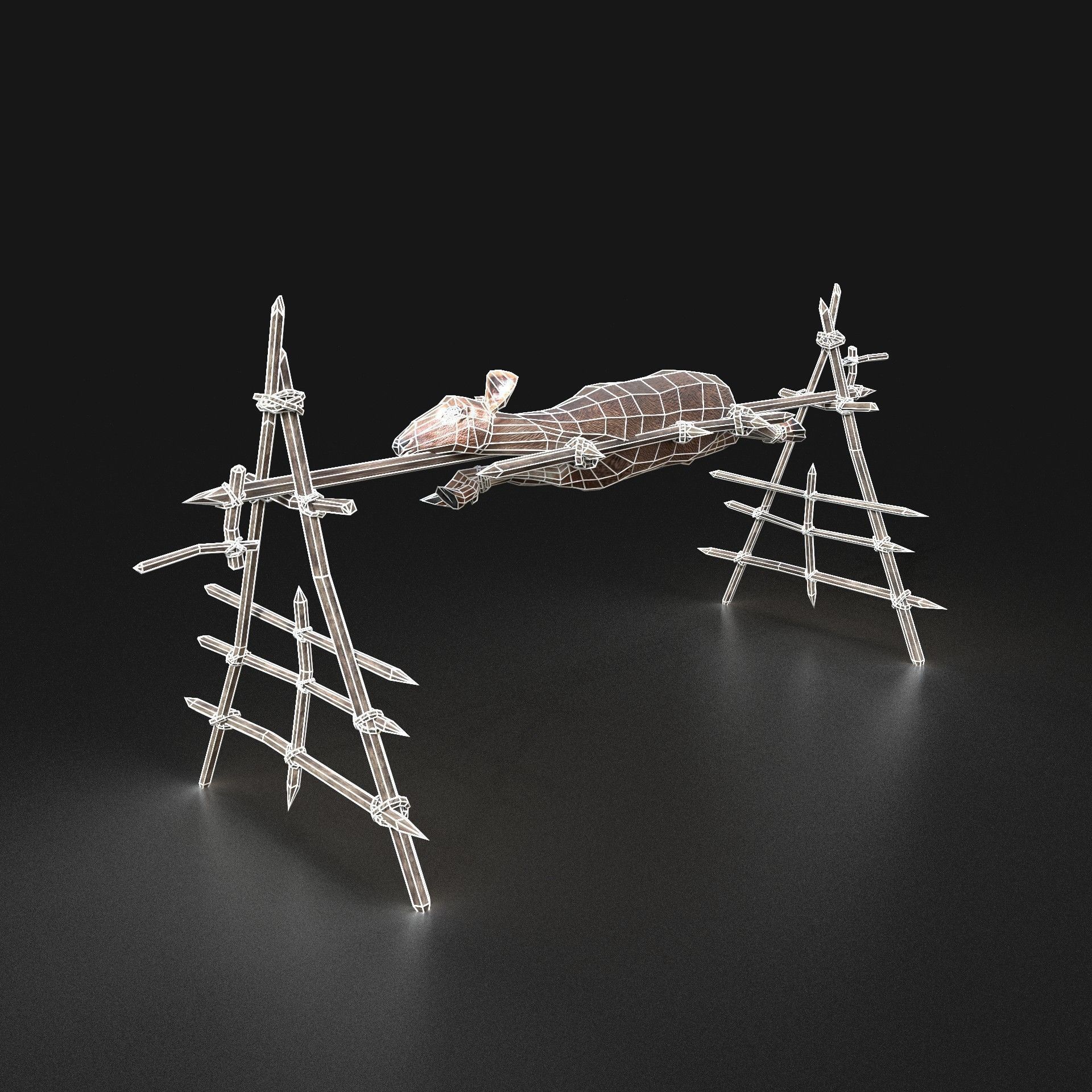 Orc Camp Primal Men Hunter Ancient Huts Builder Pack AAA NEXTGEN Low-poly 3D model_80