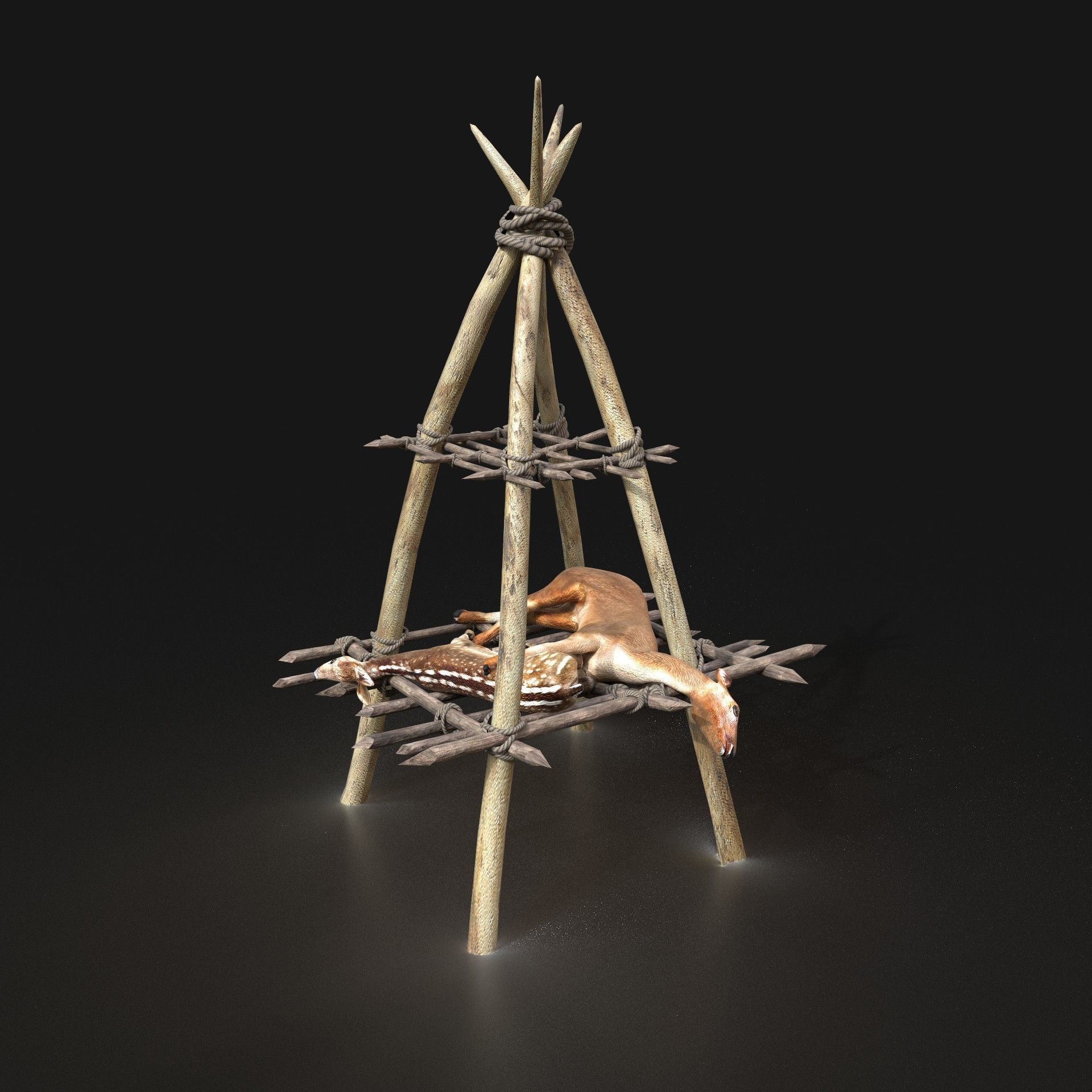 Orc Camp Primal Men Hunter Ancient Huts Builder Pack AAA NEXTGEN Low-poly 3D model_47