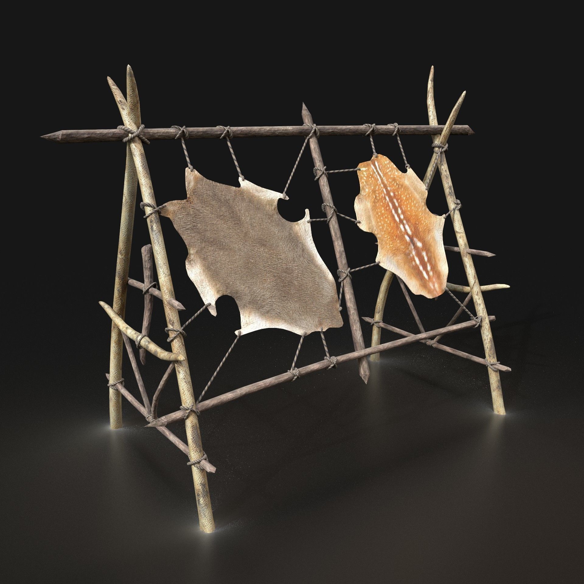 Orc Camp Primal Men Hunter Ancient Huts Builder Pack AAA NEXTGEN Low-poly 3D model_62