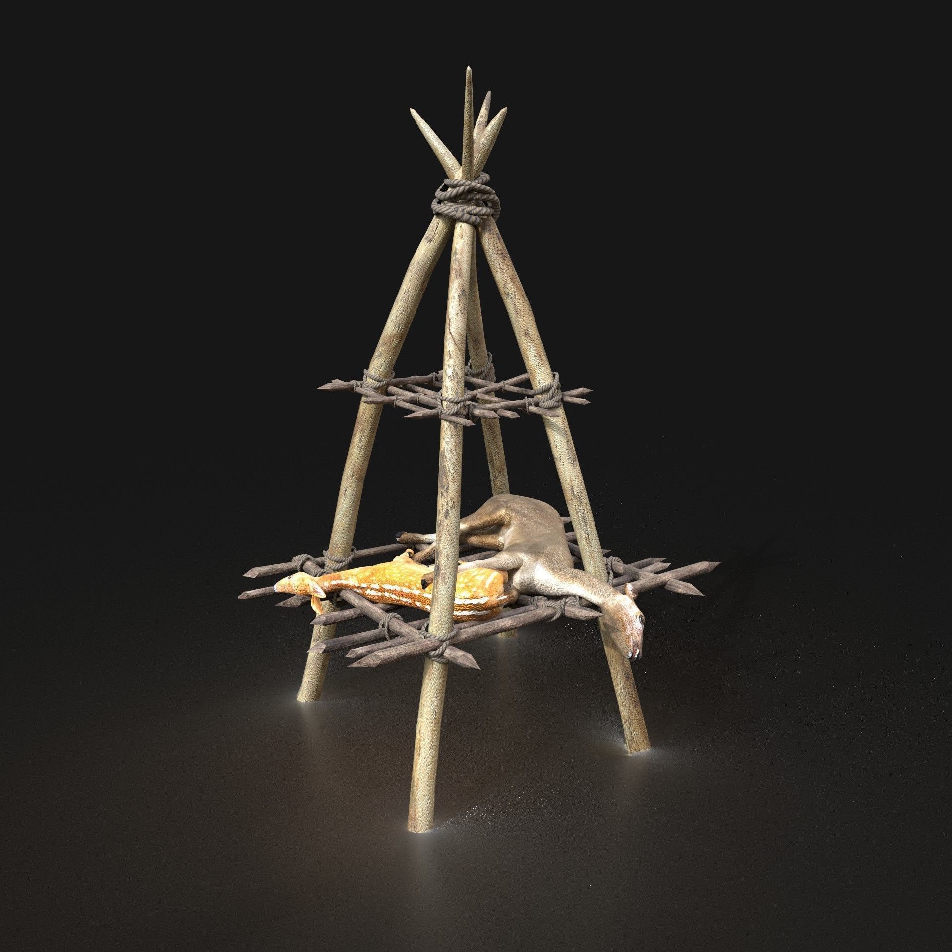 Orc Camp Primal Men Hunter Ancient Huts Builder Pack AAA NEXTGEN Low-poly 3D model_48