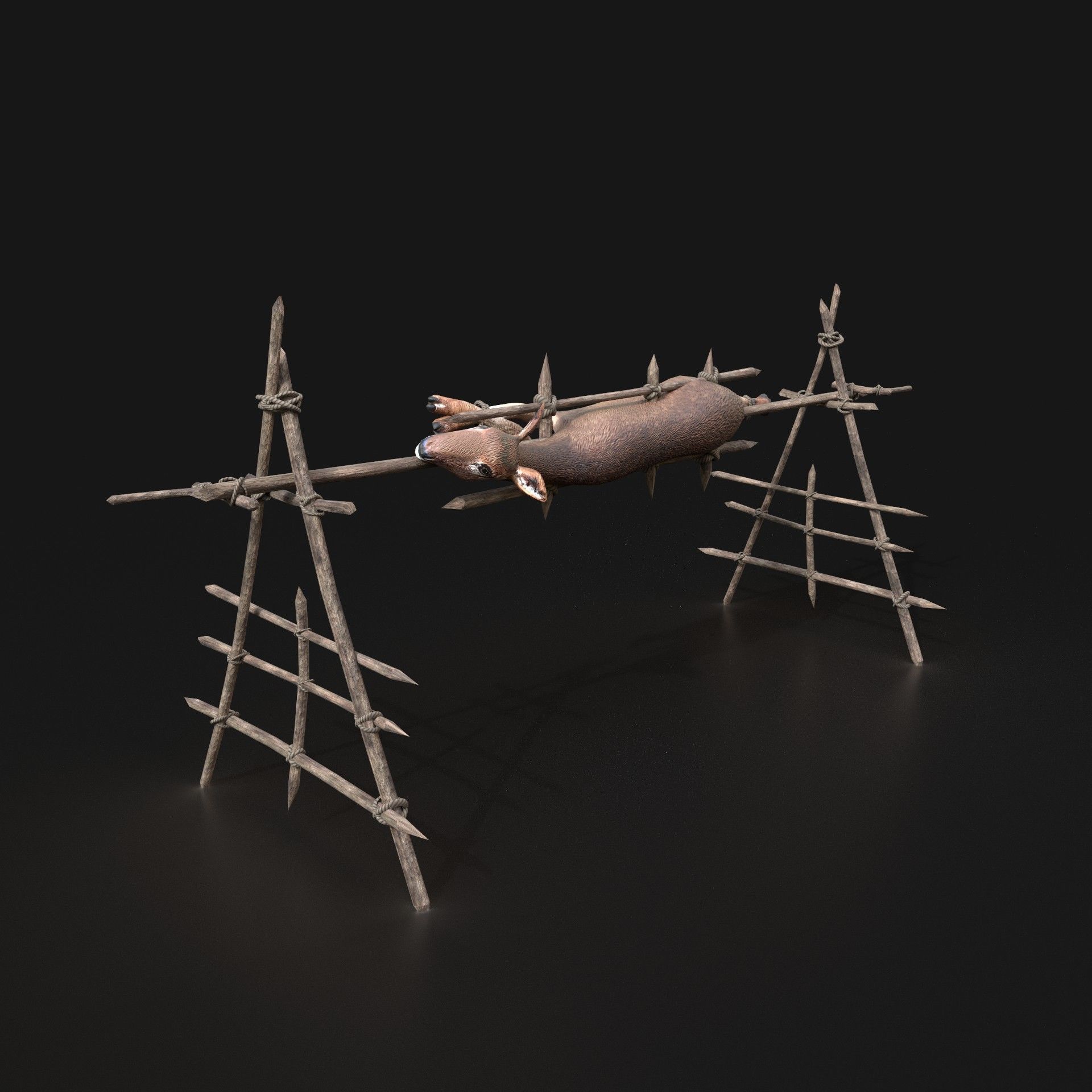 Orc Camp Primal Men Hunter Ancient Huts Builder Pack AAA NEXTGEN Low-poly 3D model_77