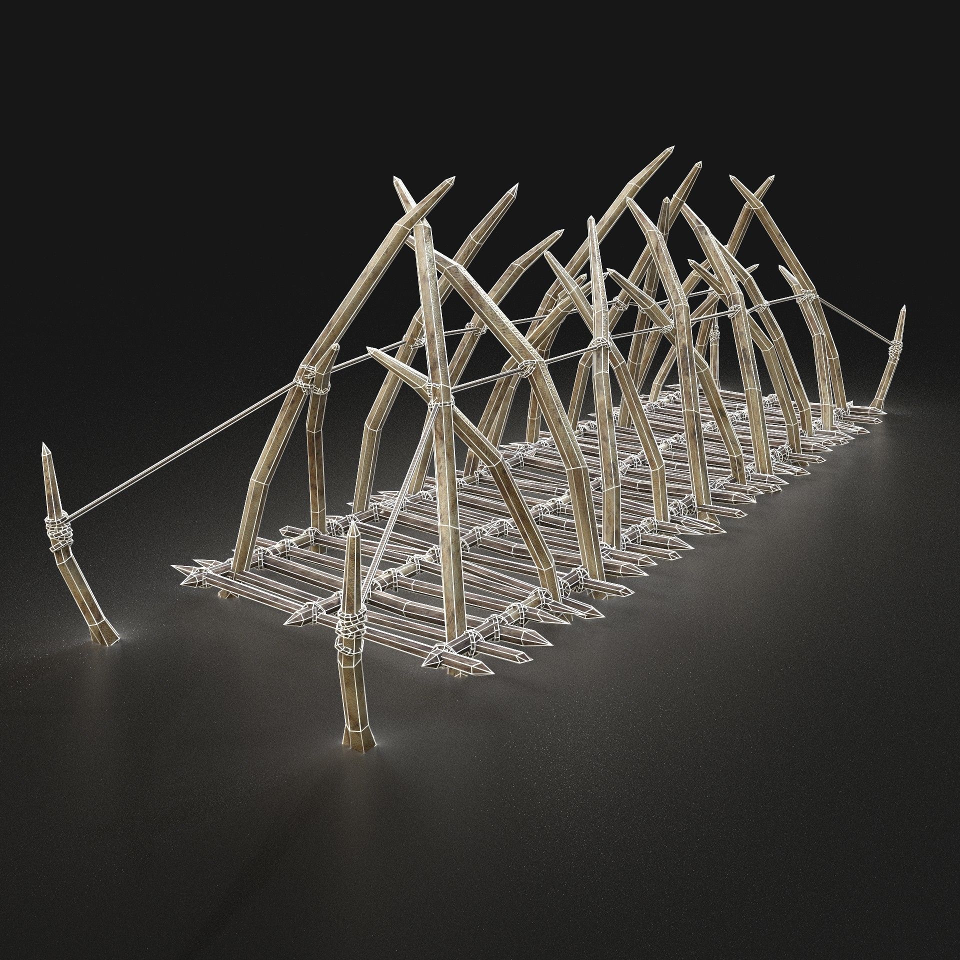 Orc Camp Primal Men Hunter Ancient Huts Builder Pack AAA NEXTGEN Low-poly 3D model_90