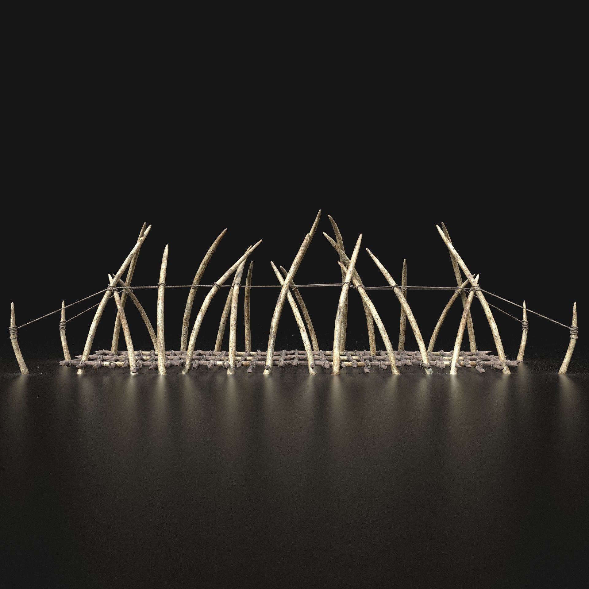 Orc Camp Primal Men Hunter Ancient Huts Builder Pack AAA NEXTGEN Low-poly 3D model_89