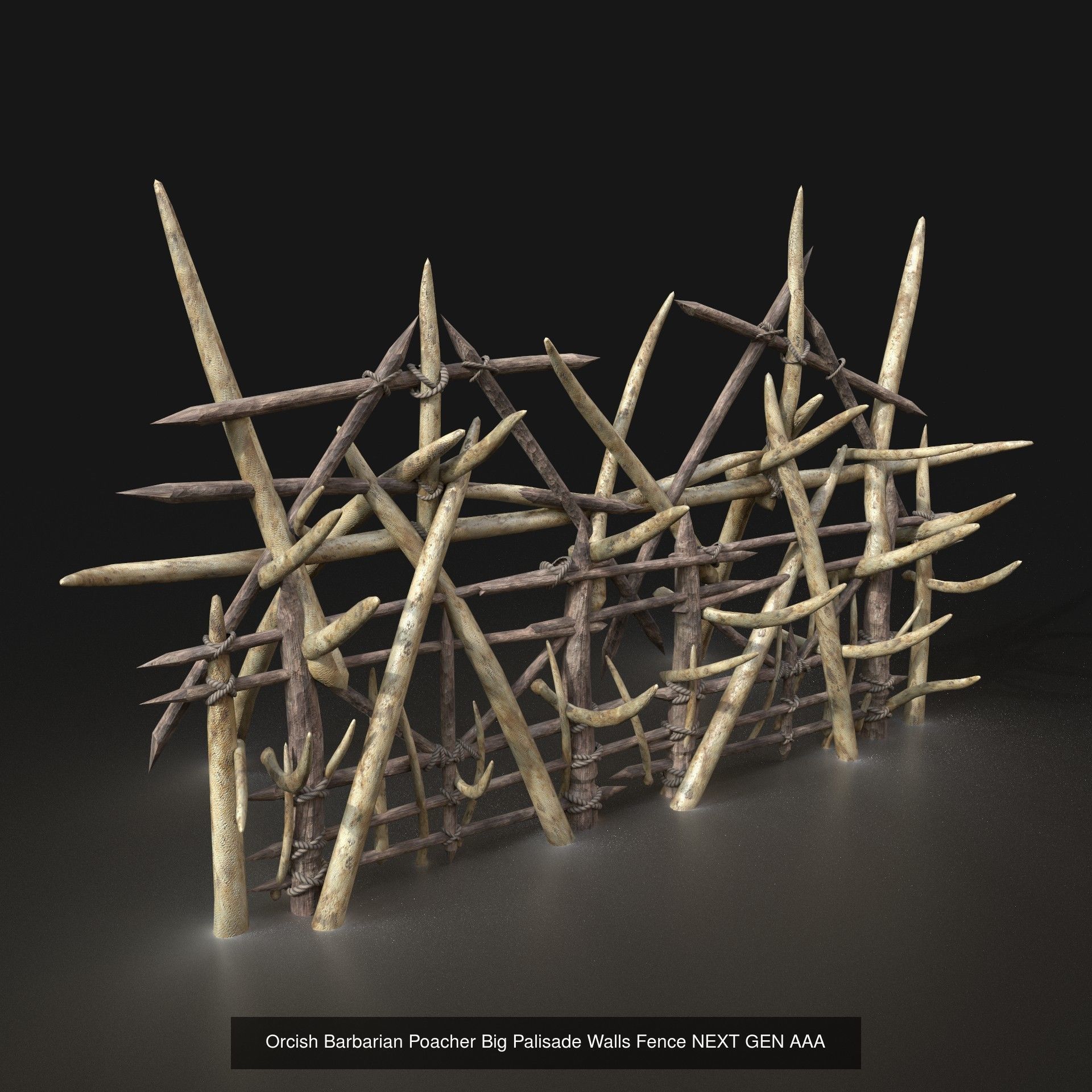 Orc Camp Primal Men Hunter Ancient Huts Builder Pack AAA NEXTGEN Low-poly 3D model_10