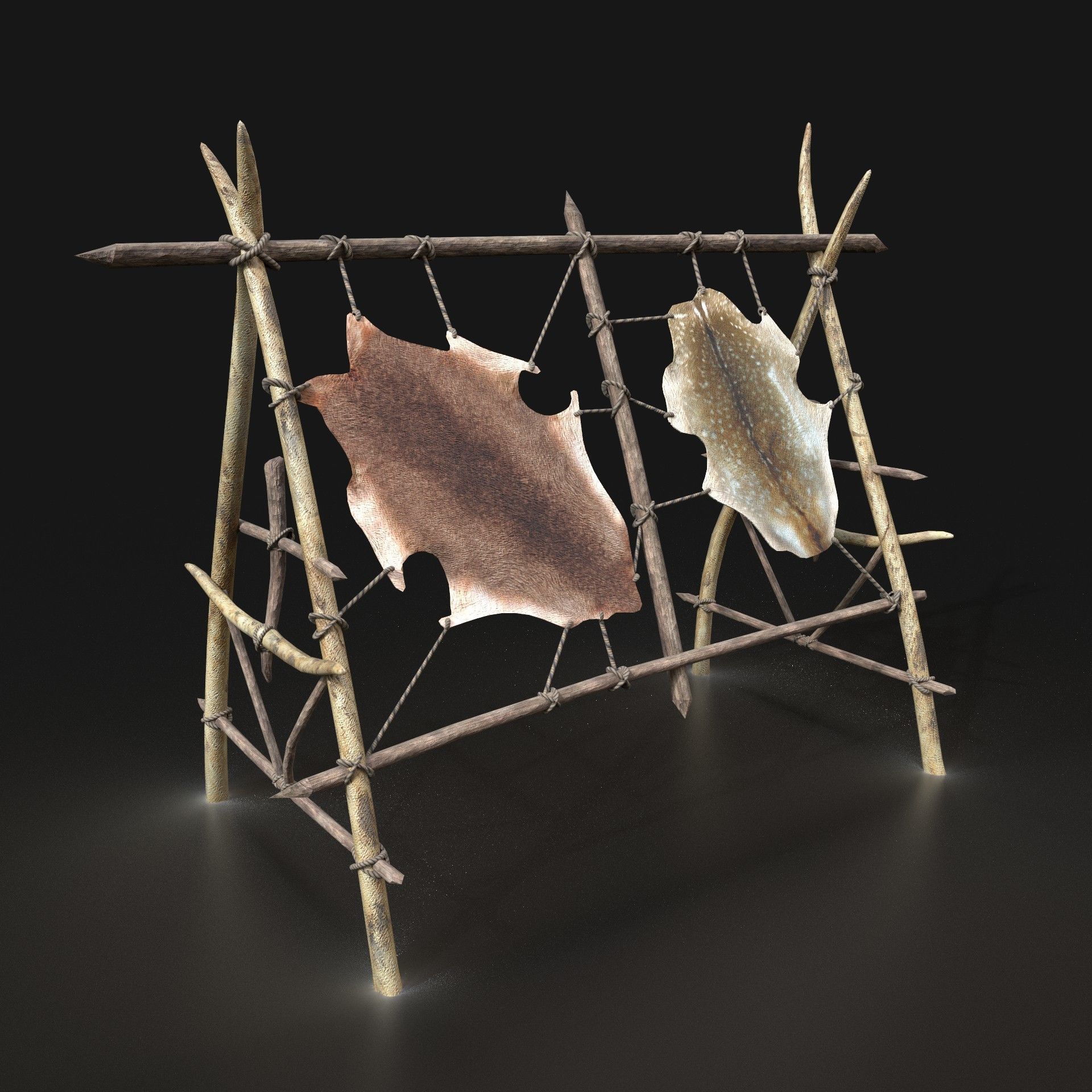 Orc Camp Primal Men Hunter Ancient Huts Builder Pack AAA NEXTGEN Low-poly 3D model_63