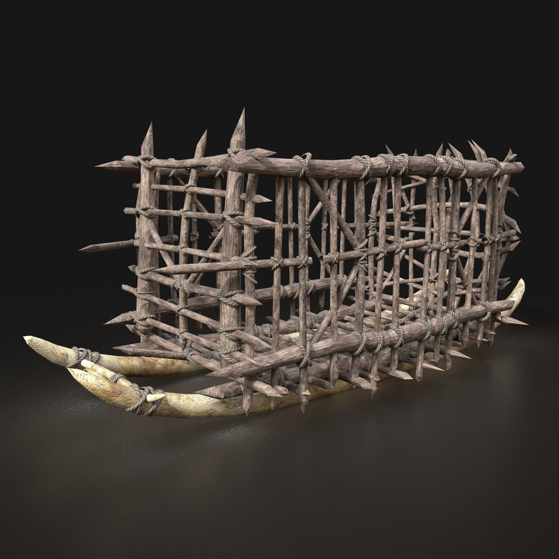 Orc Camp Primal Men Hunter Ancient Huts Builder Pack AAA NEXTGEN Low-poly 3D model_91