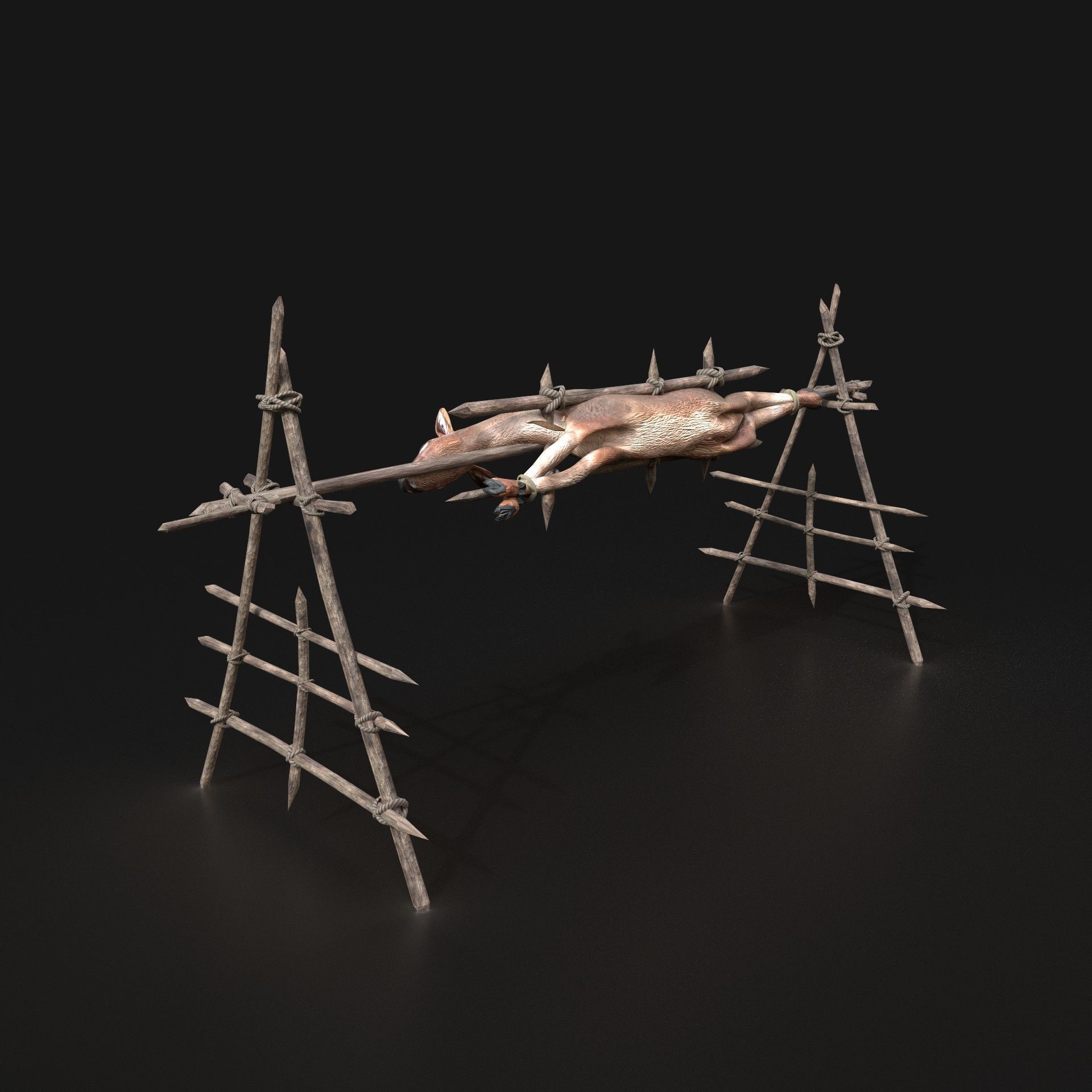 Orc Camp Primal Men Hunter Ancient Huts Builder Pack AAA NEXTGEN Low-poly 3D model_79