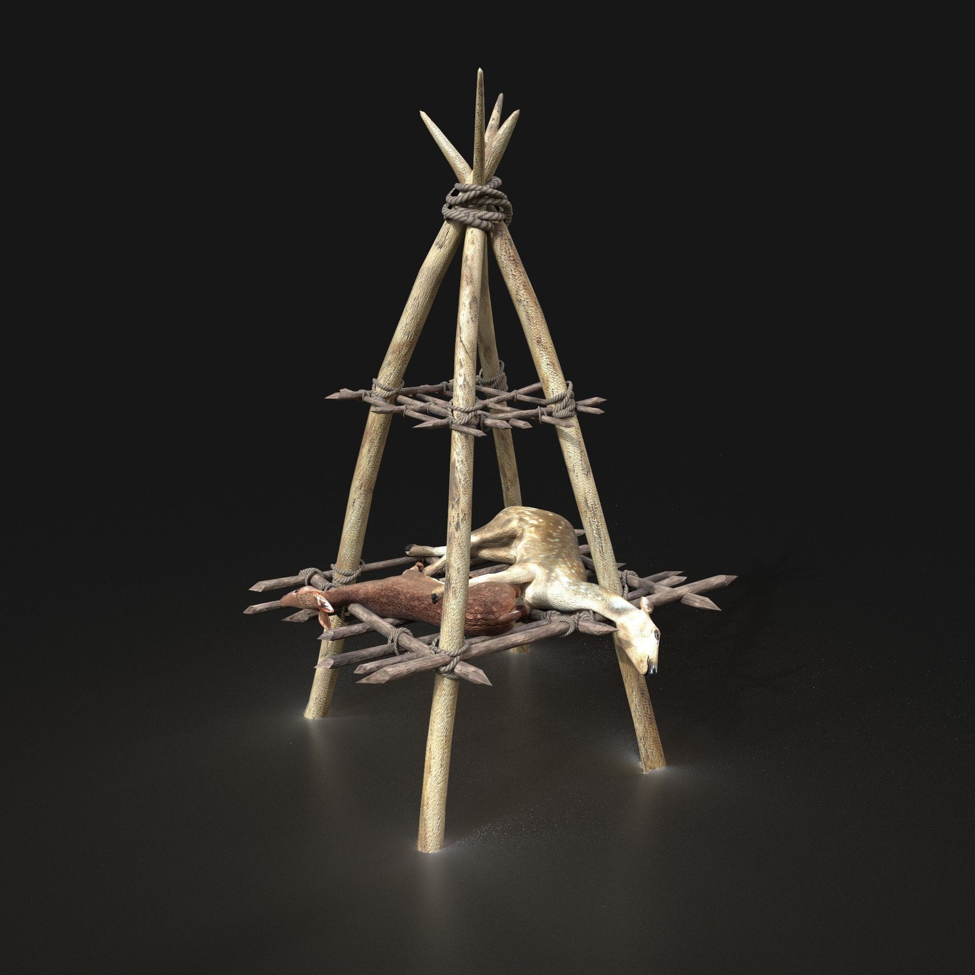 Orc Camp Primal Men Hunter Ancient Huts Builder Pack AAA NEXTGEN Low-poly 3D model_49