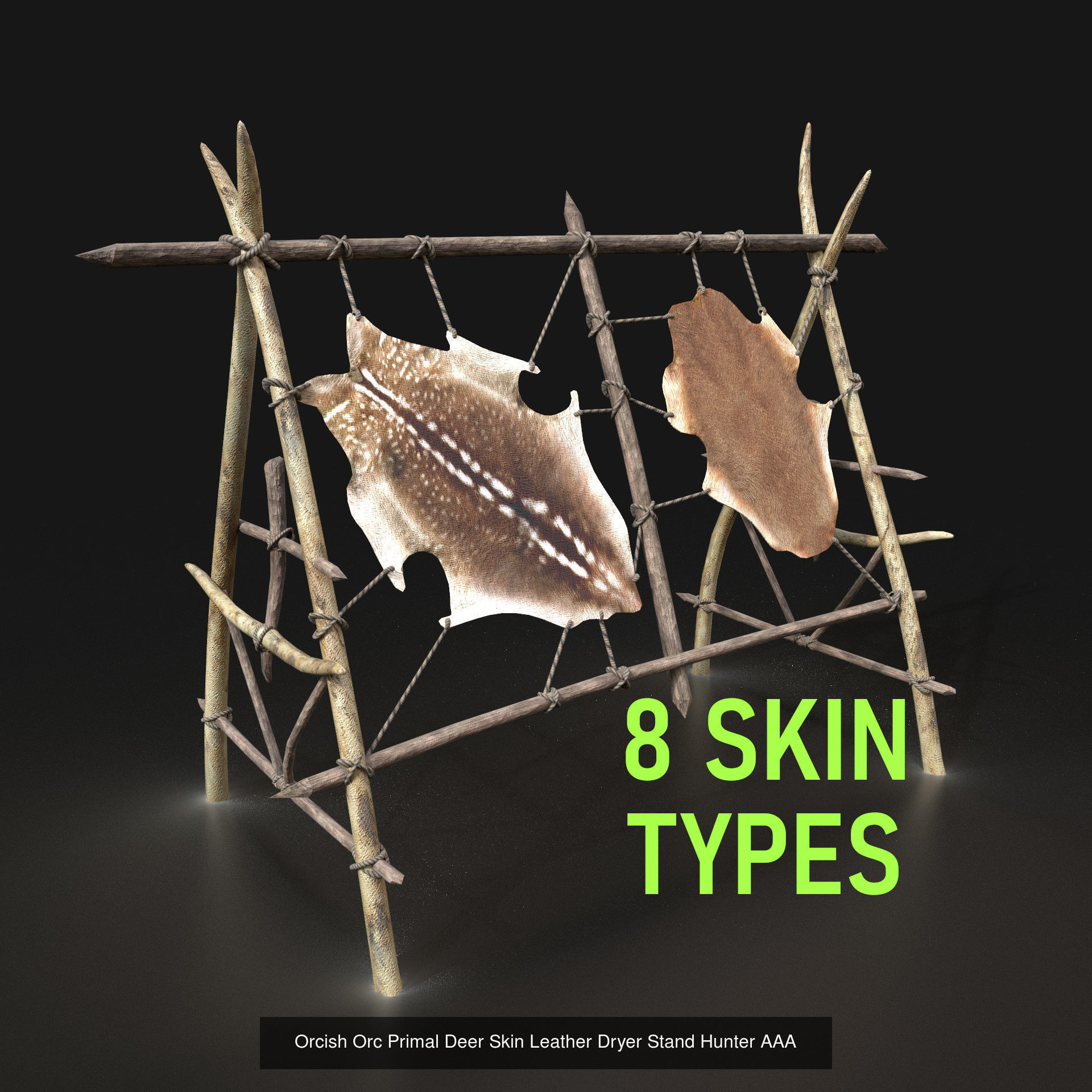 Orc Camp Primal Men Hunter Ancient Huts Builder Pack AAA NEXTGEN Low-poly 3D model_8