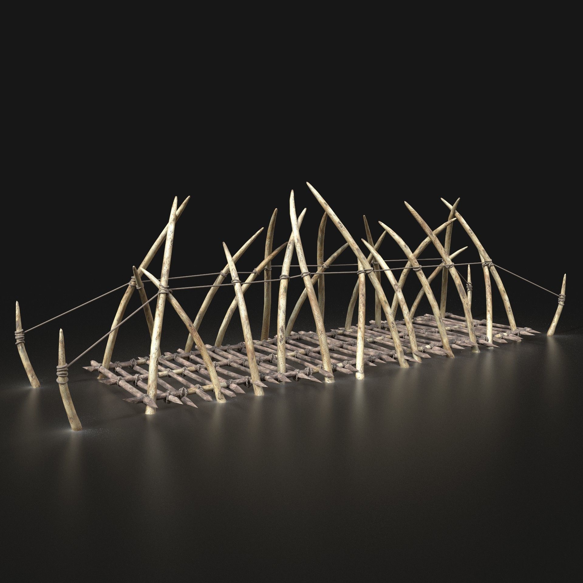 Orc Camp Primal Men Hunter Ancient Huts Builder Pack AAA NEXTGEN Low-poly 3D model_87