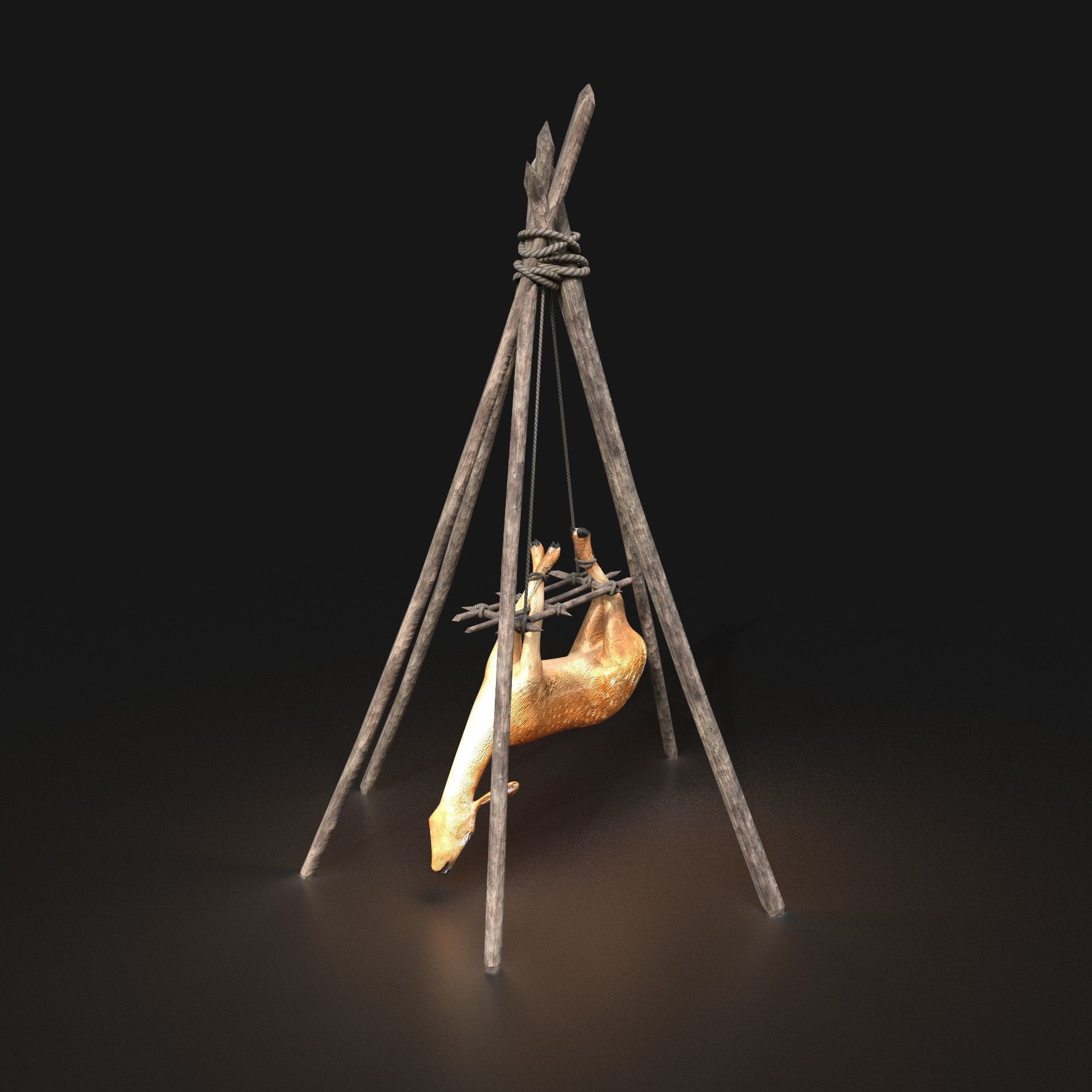 Orc Camp Primal Men Hunter Ancient Huts Builder Pack AAA NEXTGEN Low-poly 3D model_54