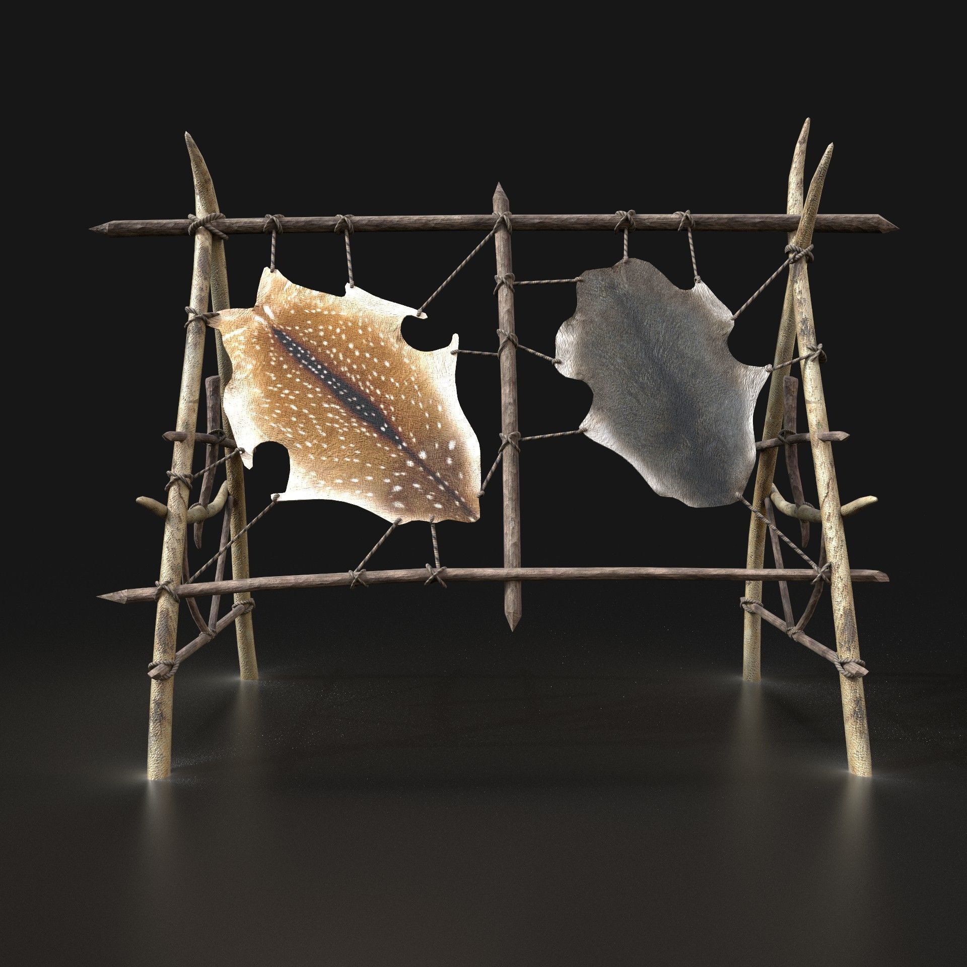 Orc Camp Primal Men Hunter Ancient Huts Builder Pack AAA NEXTGEN Low-poly 3D model_64