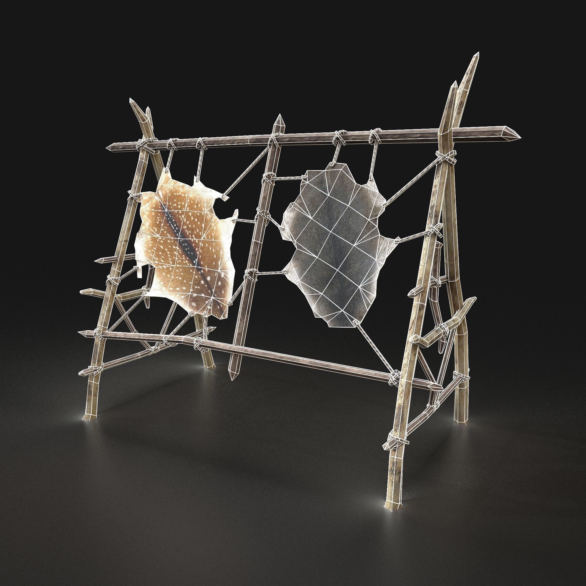 Orc Camp Primal Men Hunter Ancient Huts Builder Pack AAA NEXTGEN Low-poly 3D model_65