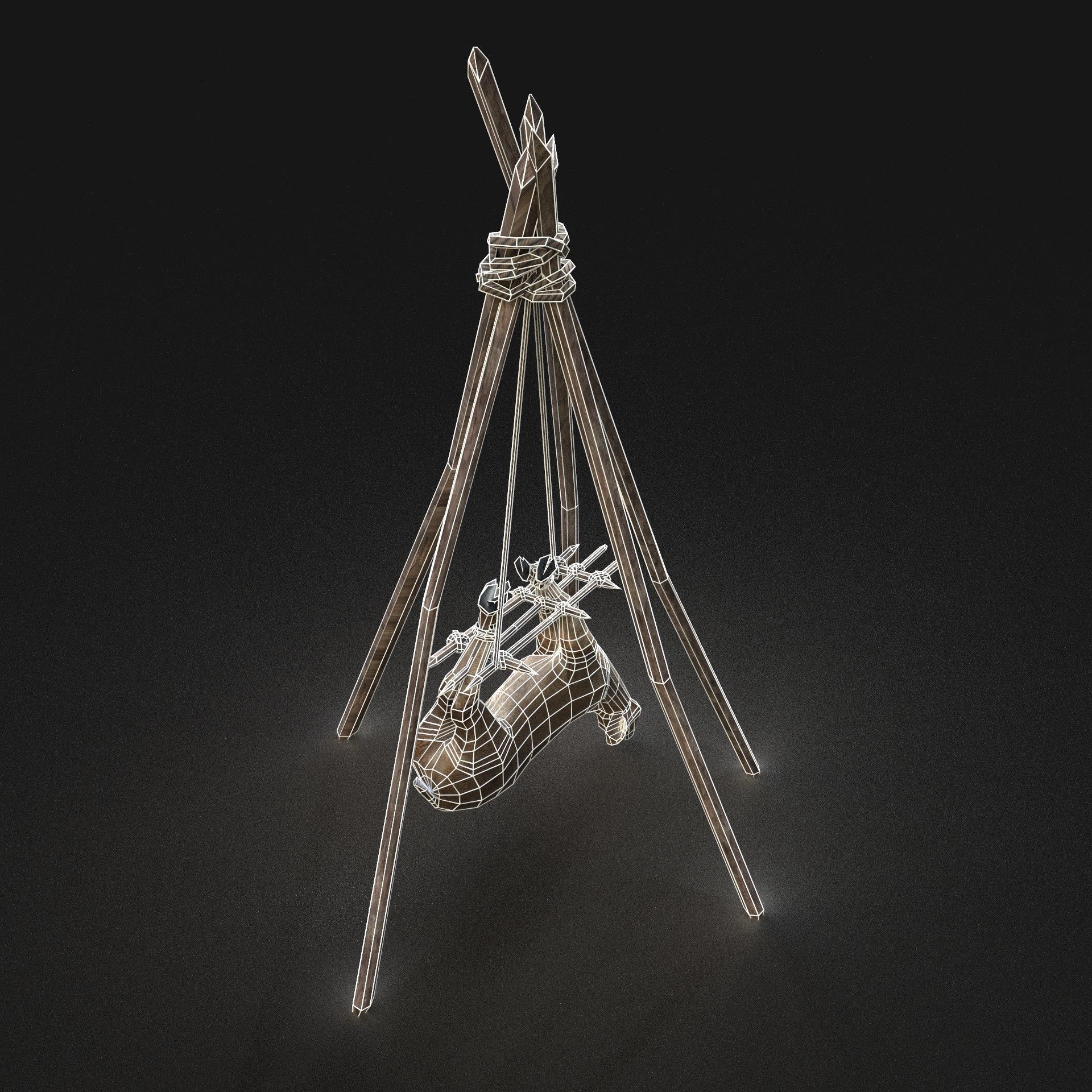 Orc Camp Primal Men Hunter Ancient Huts Builder Pack AAA NEXTGEN Low-poly 3D model_59