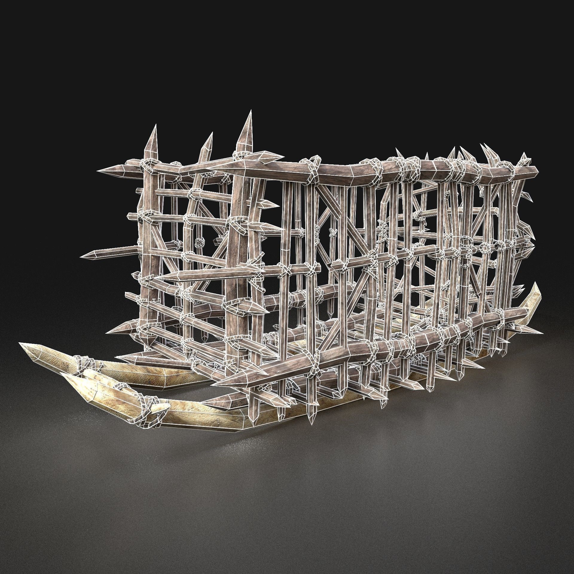 Orc Camp Primal Men Hunter Ancient Huts Builder Pack AAA NEXTGEN Low-poly 3D model_95