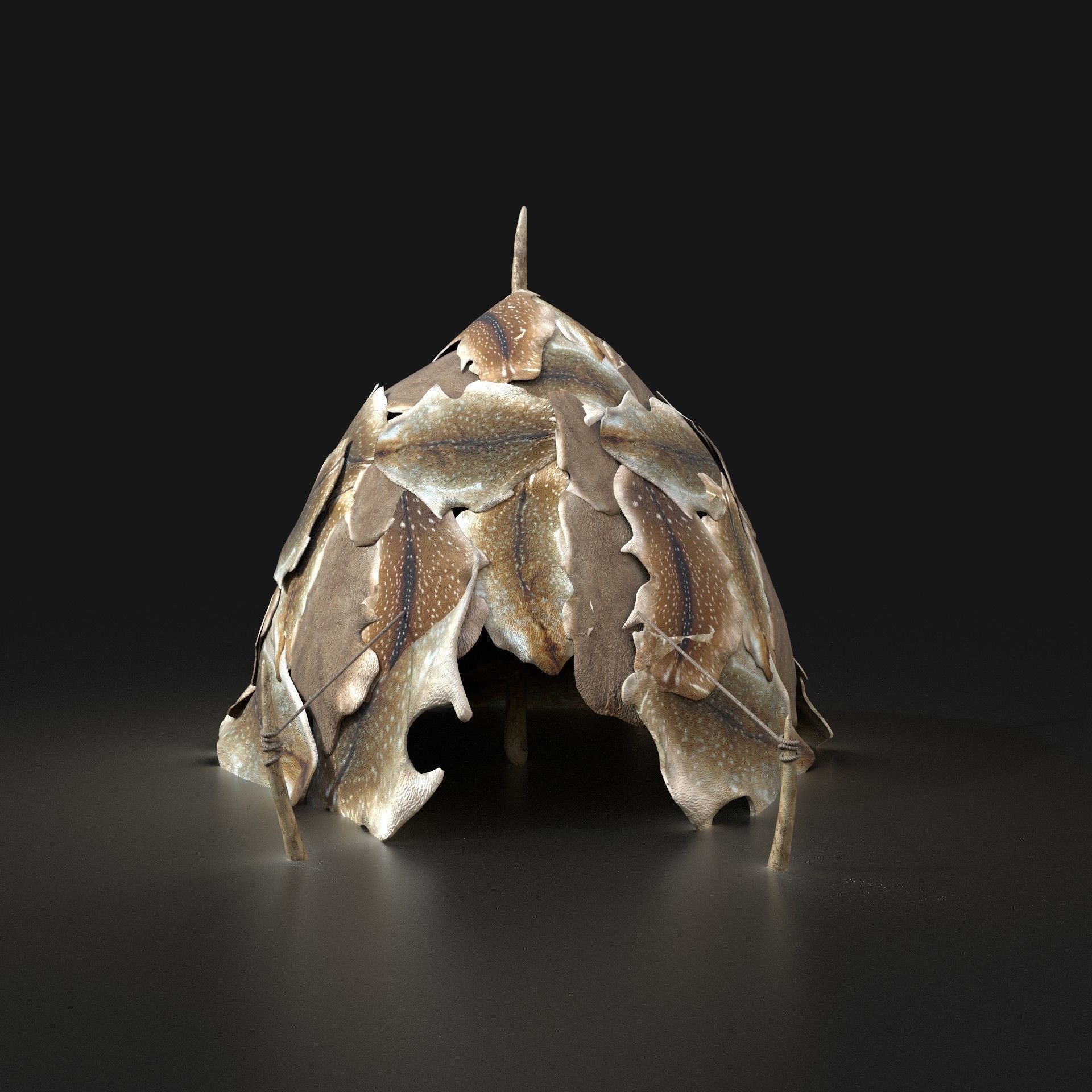 Orc Camp Primal Men Hunter Ancient Huts Builder Pack AAA NEXTGEN Low-poly 3D model_97