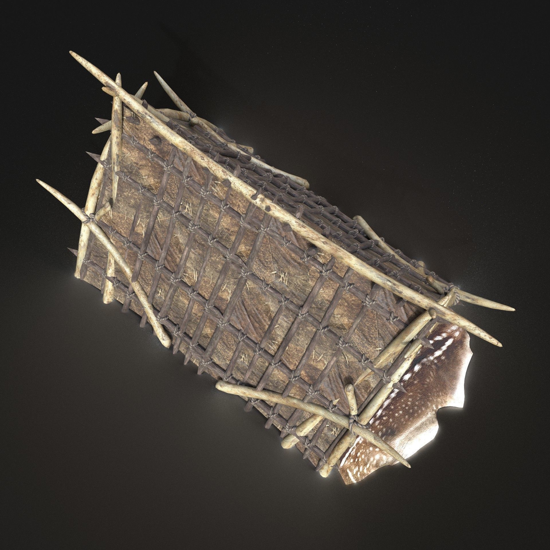 Orc Camp Primal Men Hunter Ancient Huts Builder Pack AAA NEXTGEN Low-poly 3D model_69