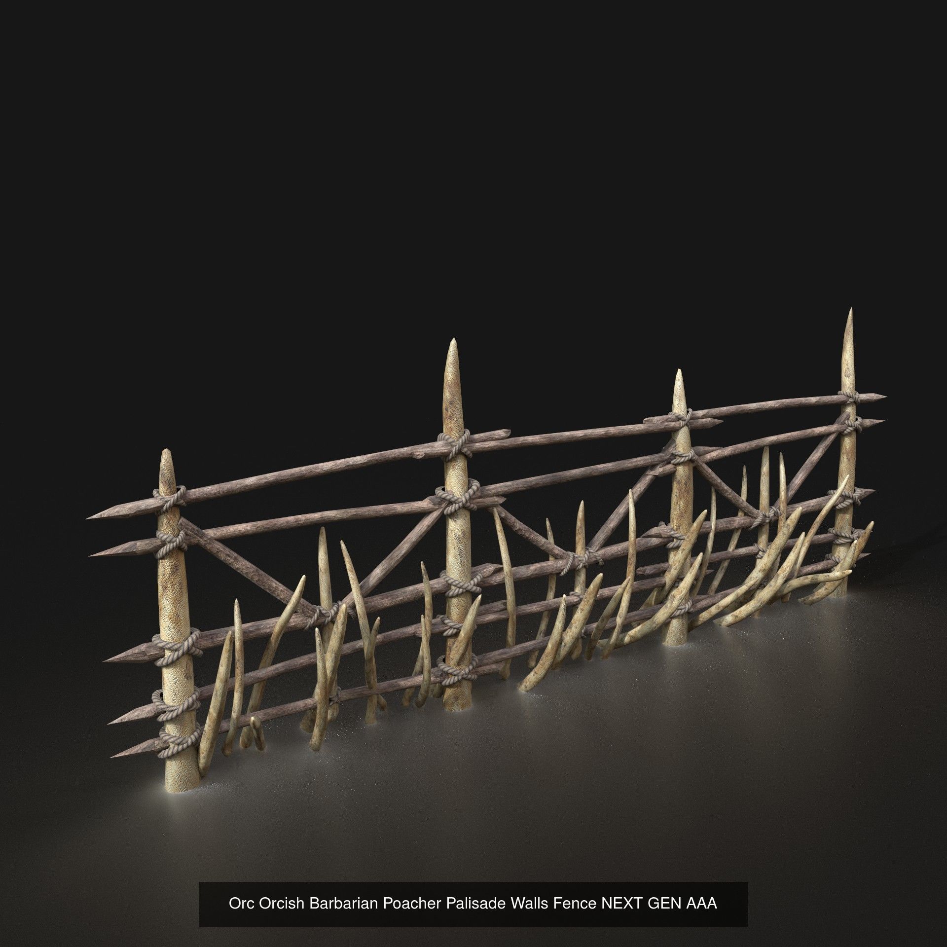 Orc Camp Primal Men Hunter Ancient Huts Builder Pack AAA NEXTGEN Low-poly 3D model_9