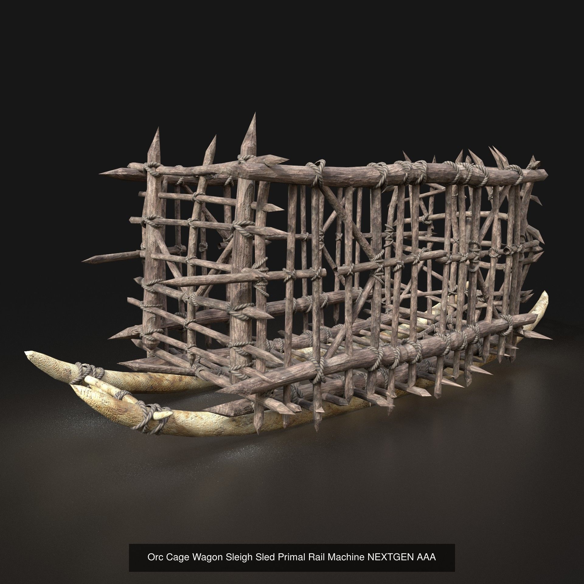 Orc Camp Primal Men Hunter Ancient Huts Builder Pack AAA NEXTGEN Low-poly 3D model_11