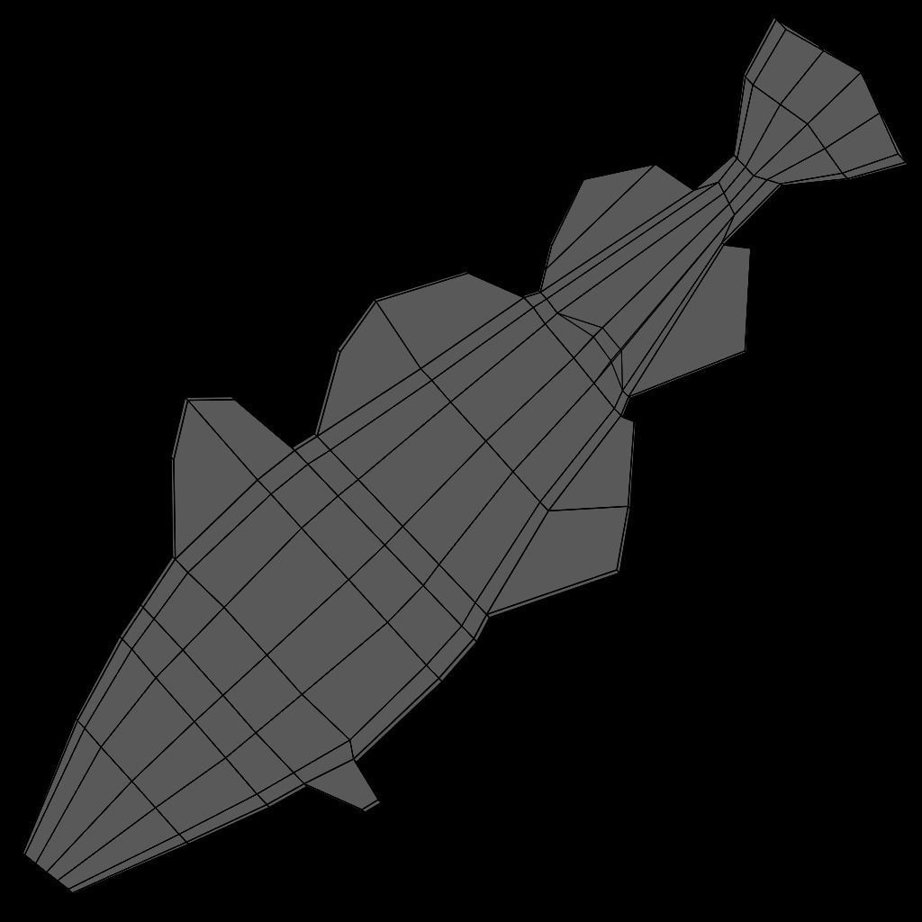 7 Fish Pack with Fish Fillet Knife Low-poly 3D model_12