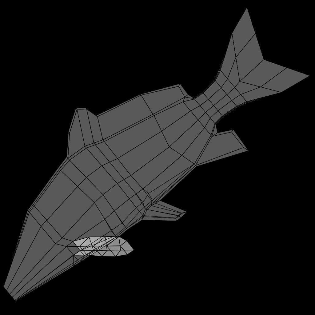 7 Fish Pack with Fish Fillet Knife Low-poly 3D model_11