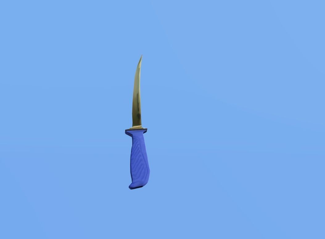 7 Fish Pack with Fish Fillet Knife Low-poly 3D model_22