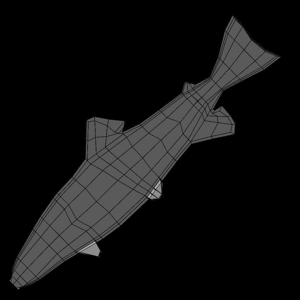 7 Fish Pack with Fish Fillet Knife Low-poly 3D model_19