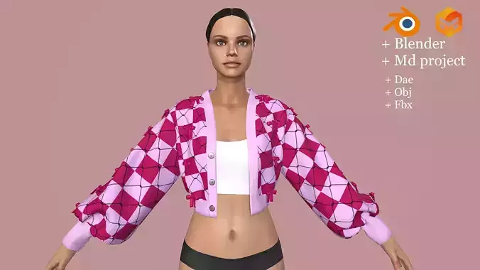 Pink Cardigan - 1 piece