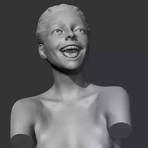 CH girl bust B 3D print model