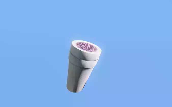 Lean Double Cup Low-poly 3D model