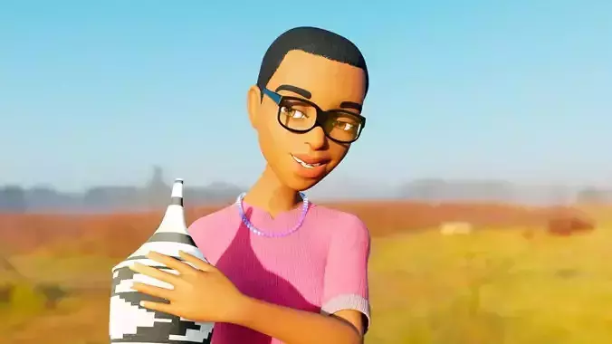 Amanda african woman in dress