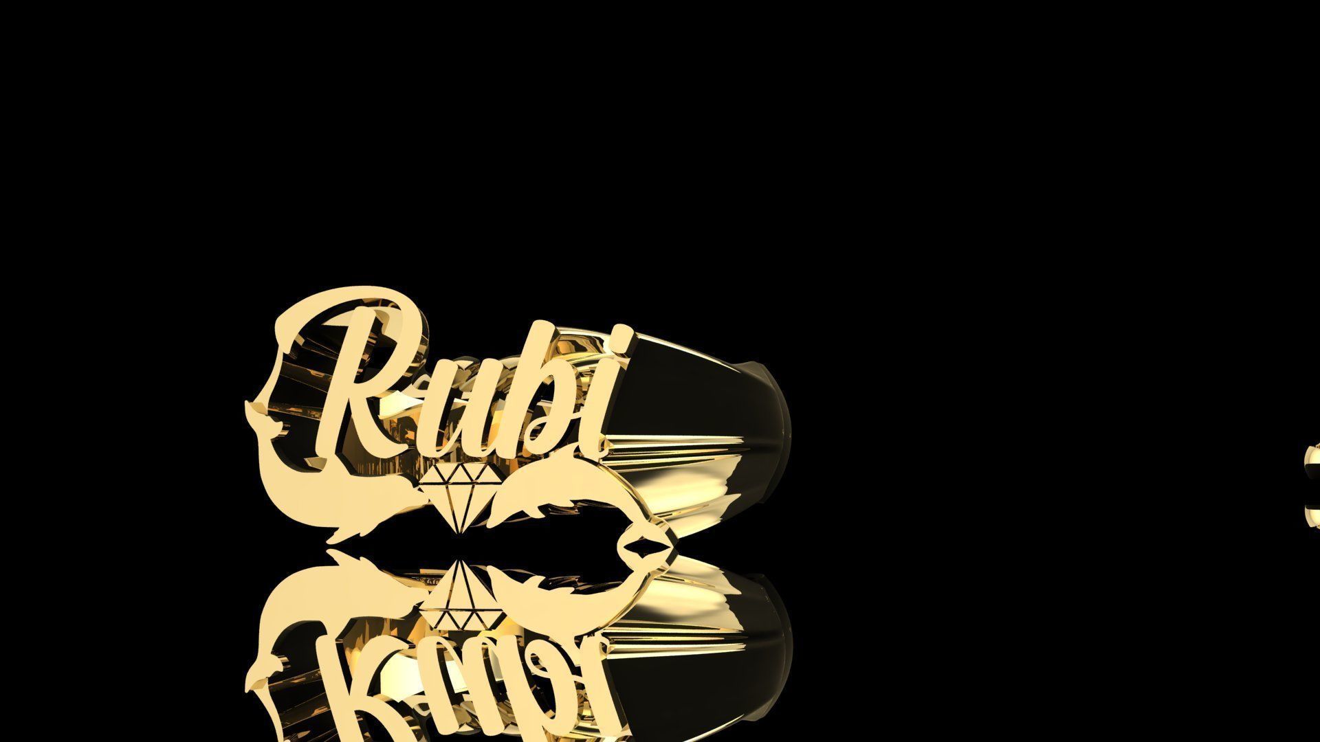 ring name rubi 3D print model_2