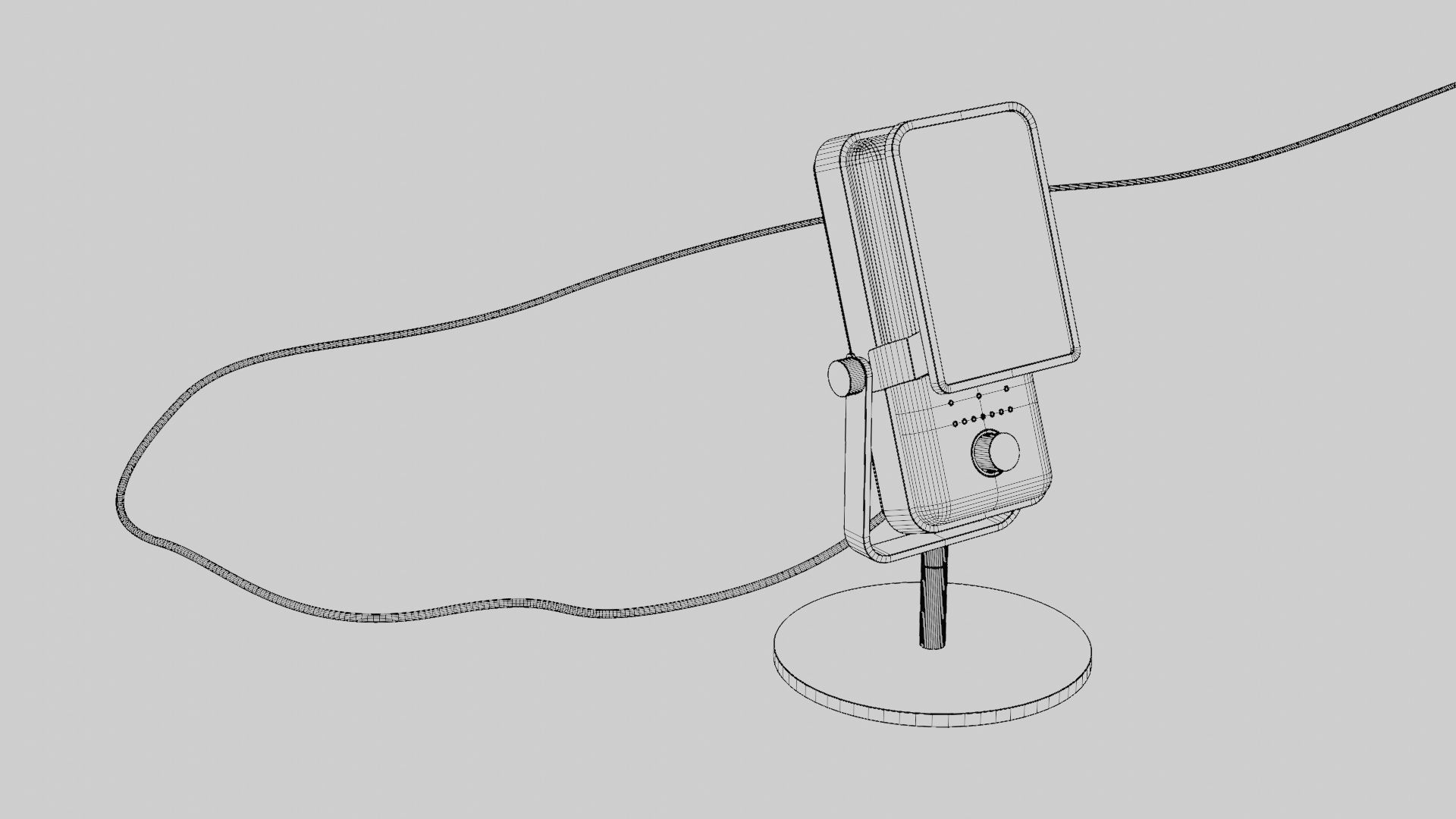 Microphone phone on table 3D model_10
