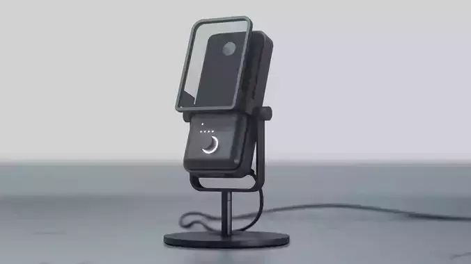 Microphone phone on table 3D model