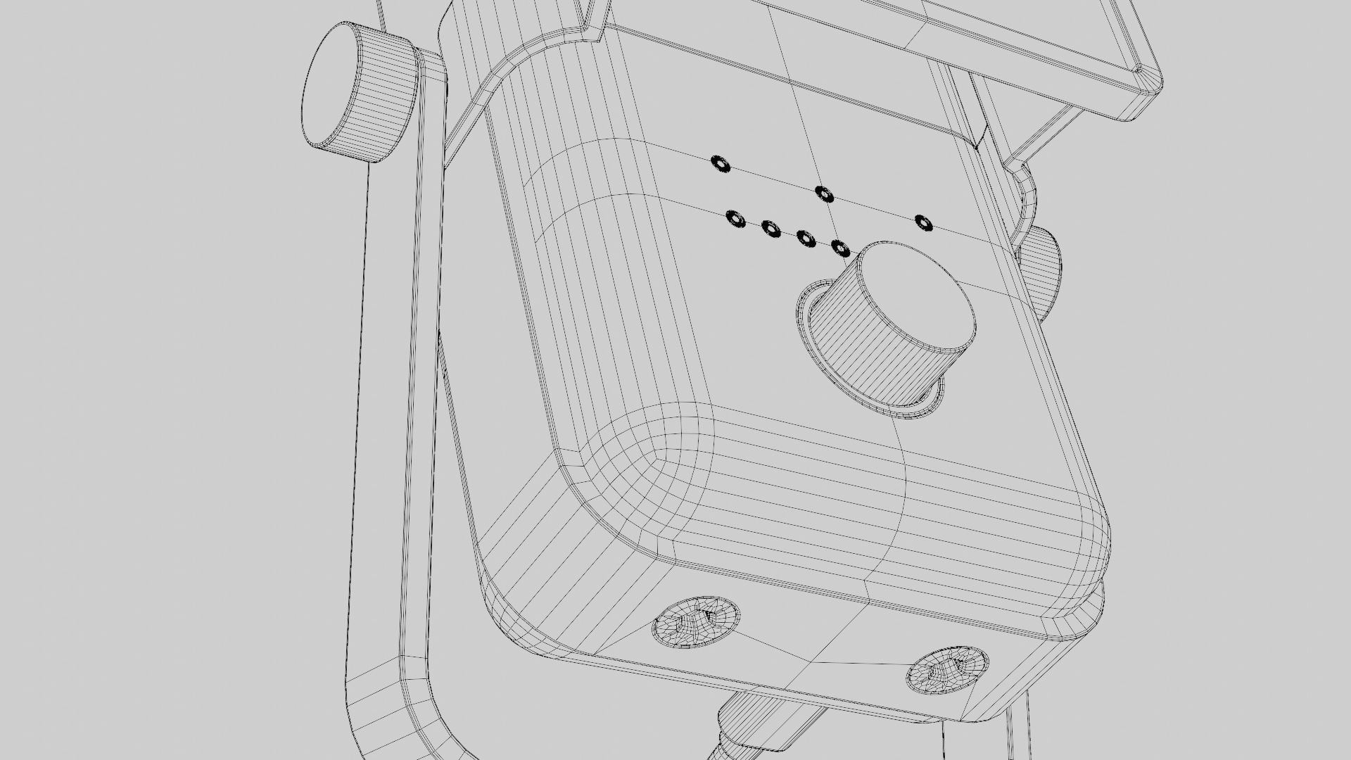 Microphone phone on table 3D model_8